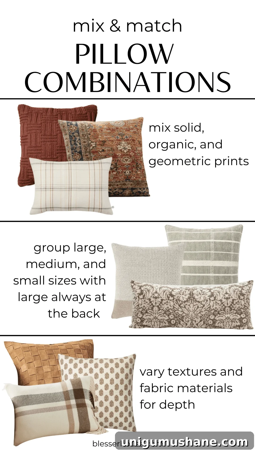 Fall Pillows That Transition Seamlessly Through Every Season 6 how to mix and match pillow combinations
