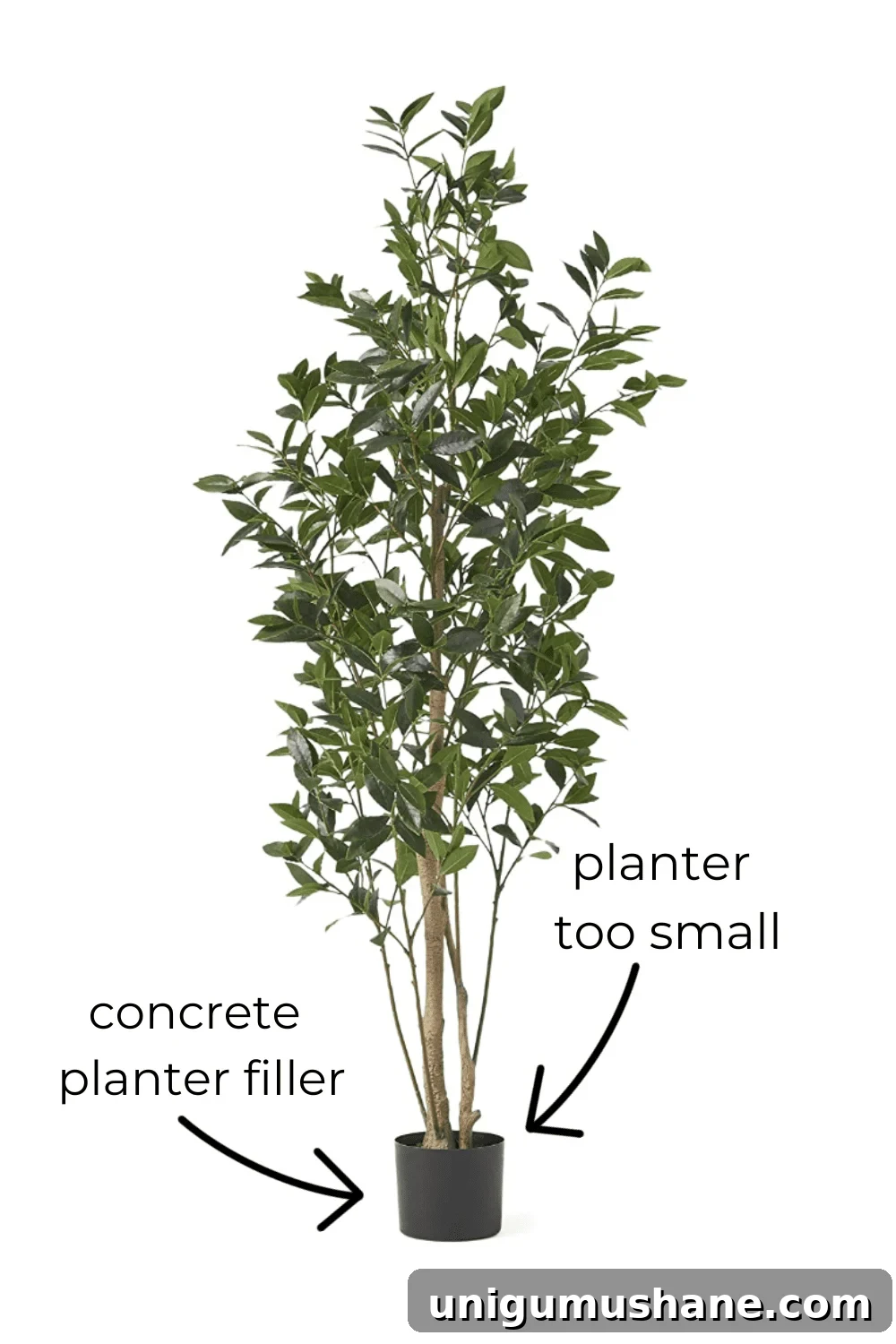 Make a Fake Tree Look Real: Lifelike Styling Tips 3 faux tree with cheap base