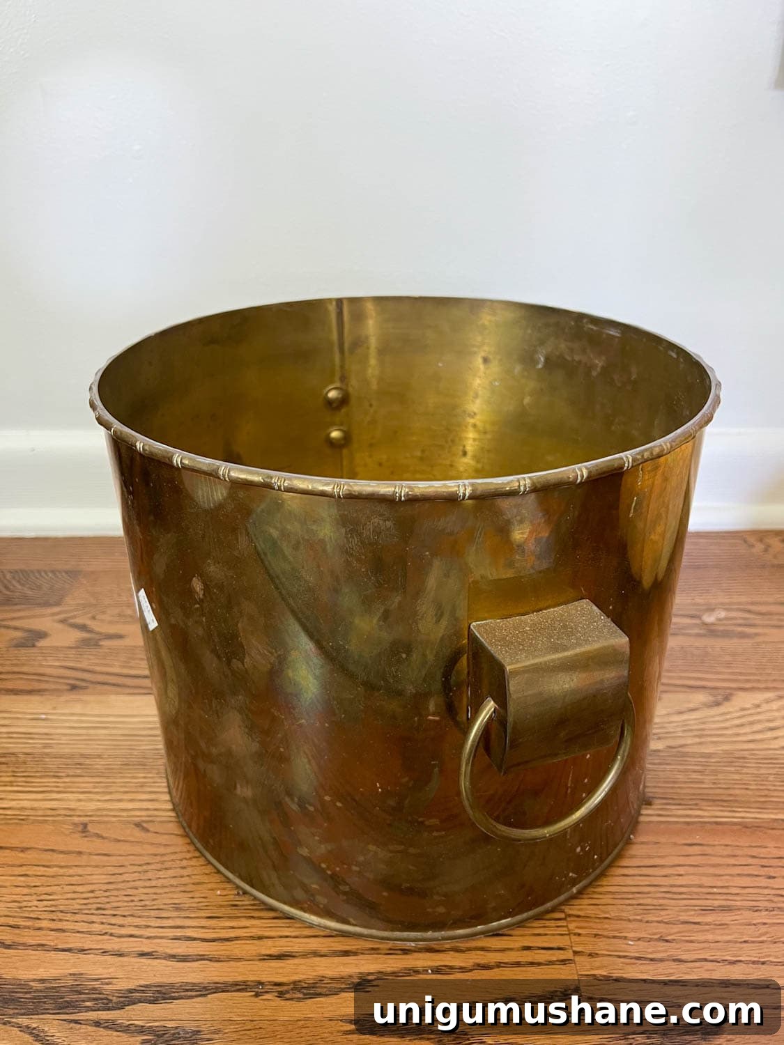 Make a Fake Tree Look Real: Lifelike Styling Tips 4 thrifted vintage brass planter