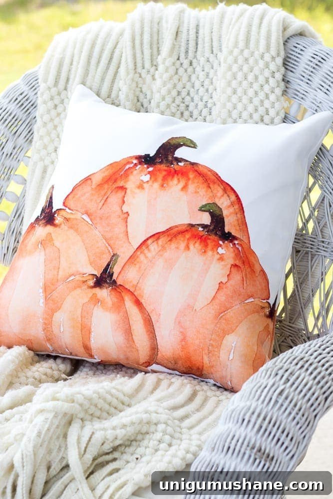 Budget Fall Living Room Decor Ideas That Save Time 11 fall pillow with pumpkins on a porch