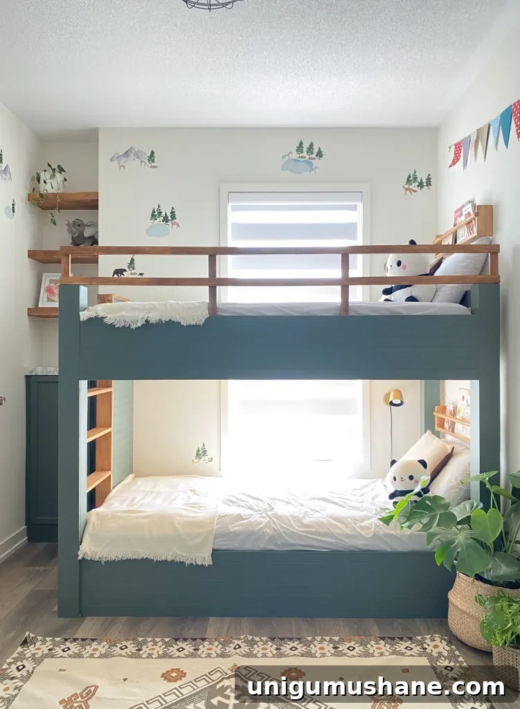 Space-Saving Bunk Bed Ideas for Small Bedrooms 18 IKEA bunk beds hack to make them look like custom built ins