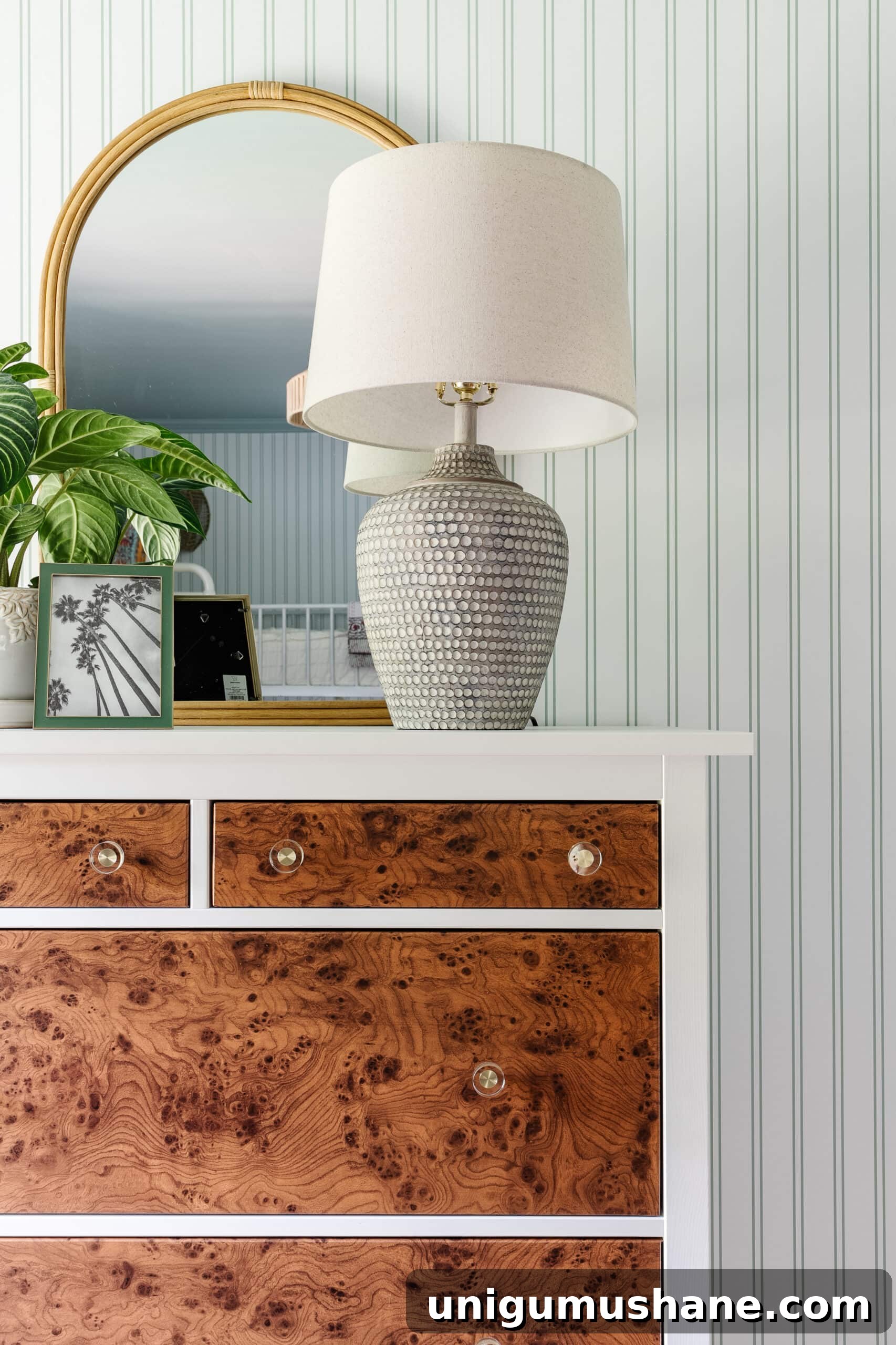 Transform an IKEA Dresser with Burl Wood Contact Paper 13 DIY white and burl wood dresser made with contact paper and an IKEA hack