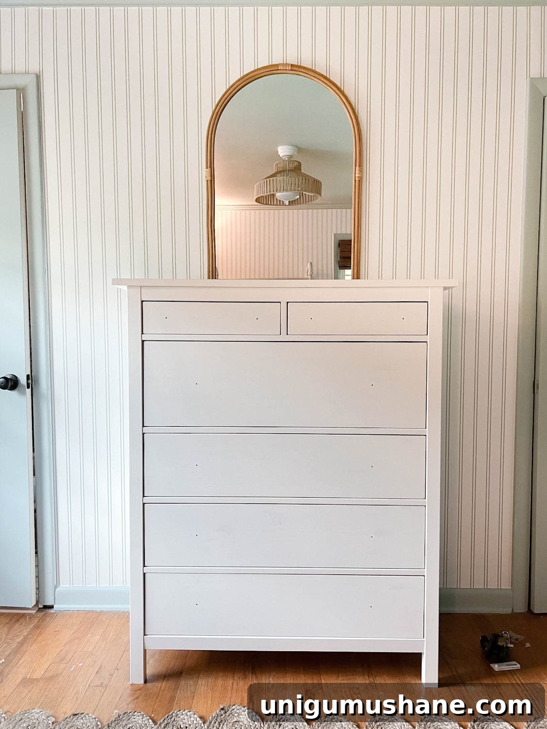 Transform an IKEA Dresser with Burl Wood Contact Paper 3 white IKEA HEMNES dresser