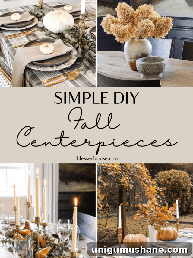 Realistic Faux Pumpkins for Fall 2024 Home Decor 13 simple diy fall centerpieces