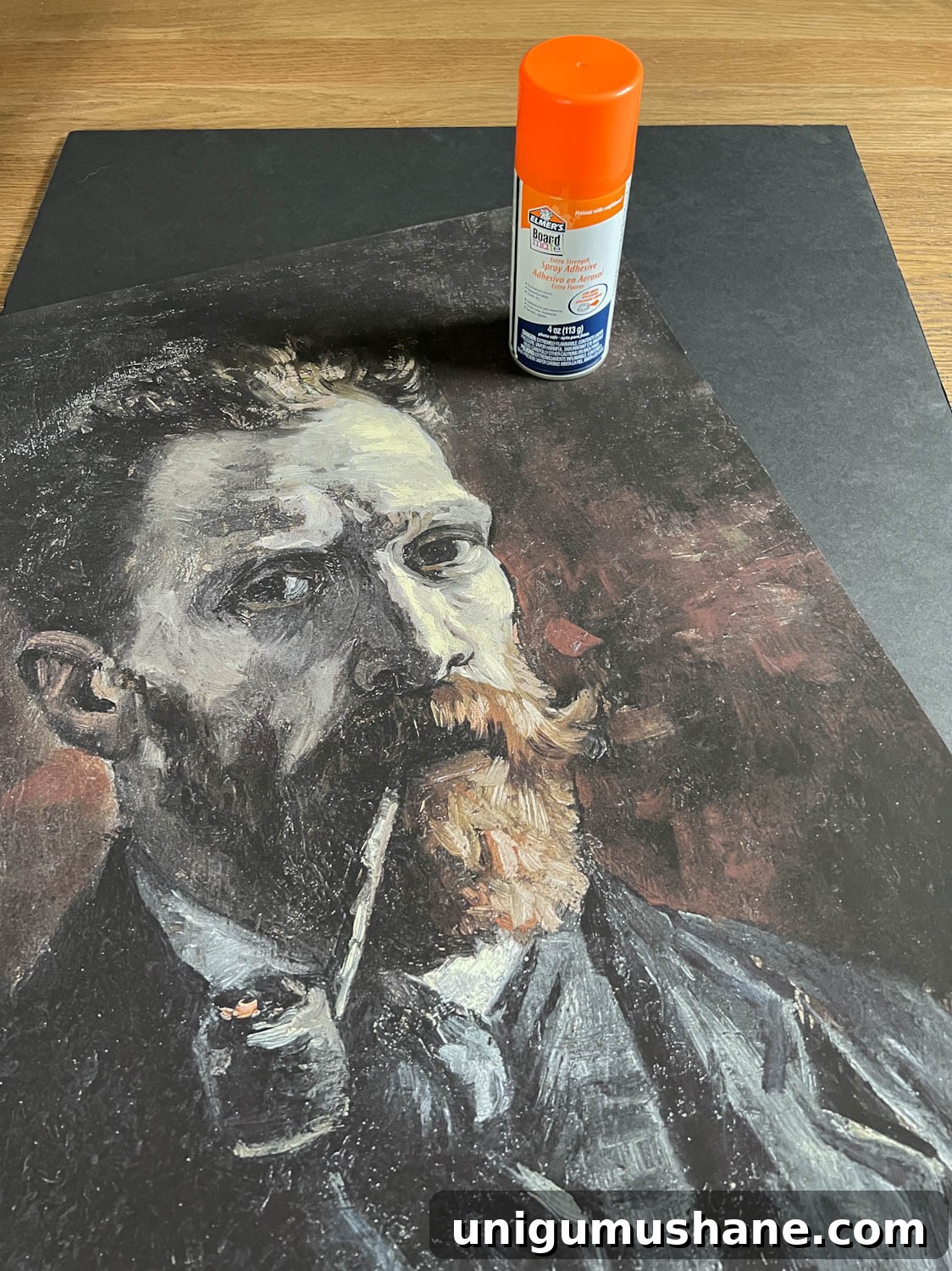 DIY Spooky Halloween Decor Using a Thrifted Picture Frame 5 making creepy art by using spray adhesive on foam board