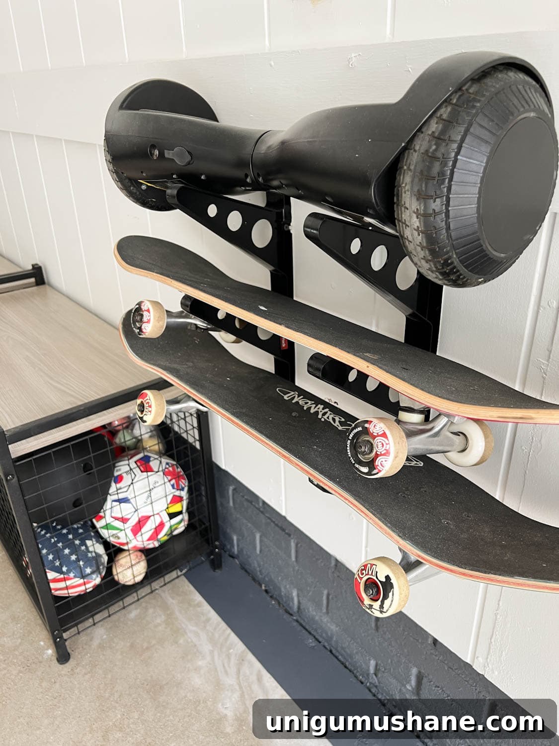Smart Garage Storage Ideas to Maximize Space 11 wall mounted skateboard rack