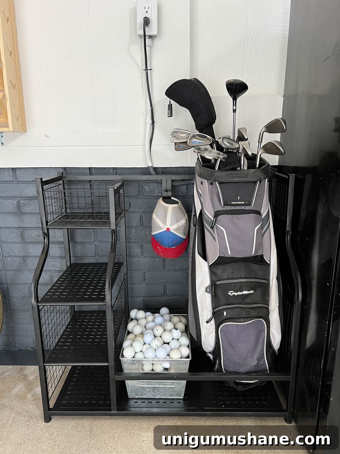 Smart Garage Storage Ideas to Maximize Space 12 golf storage rack against a wall