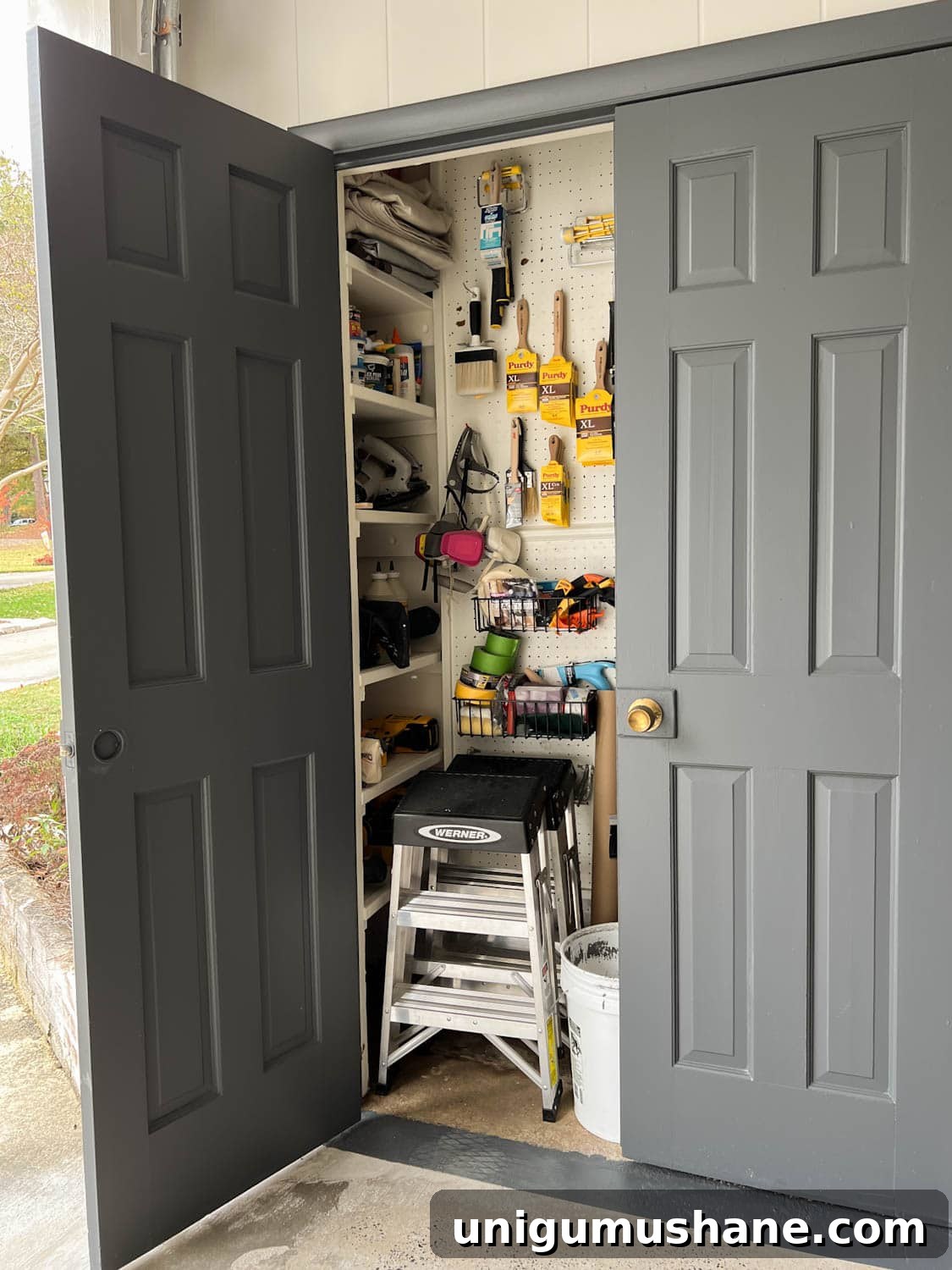 Smart Garage Storage Ideas to Maximize Space 20 paint storage closet organization using pegboard