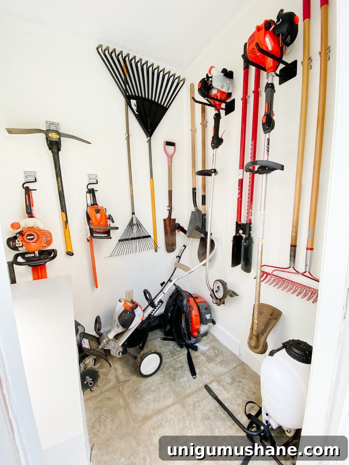 Smart Garage Storage Ideas to Maximize Space 26 landscaping tools organization for lawn equipment