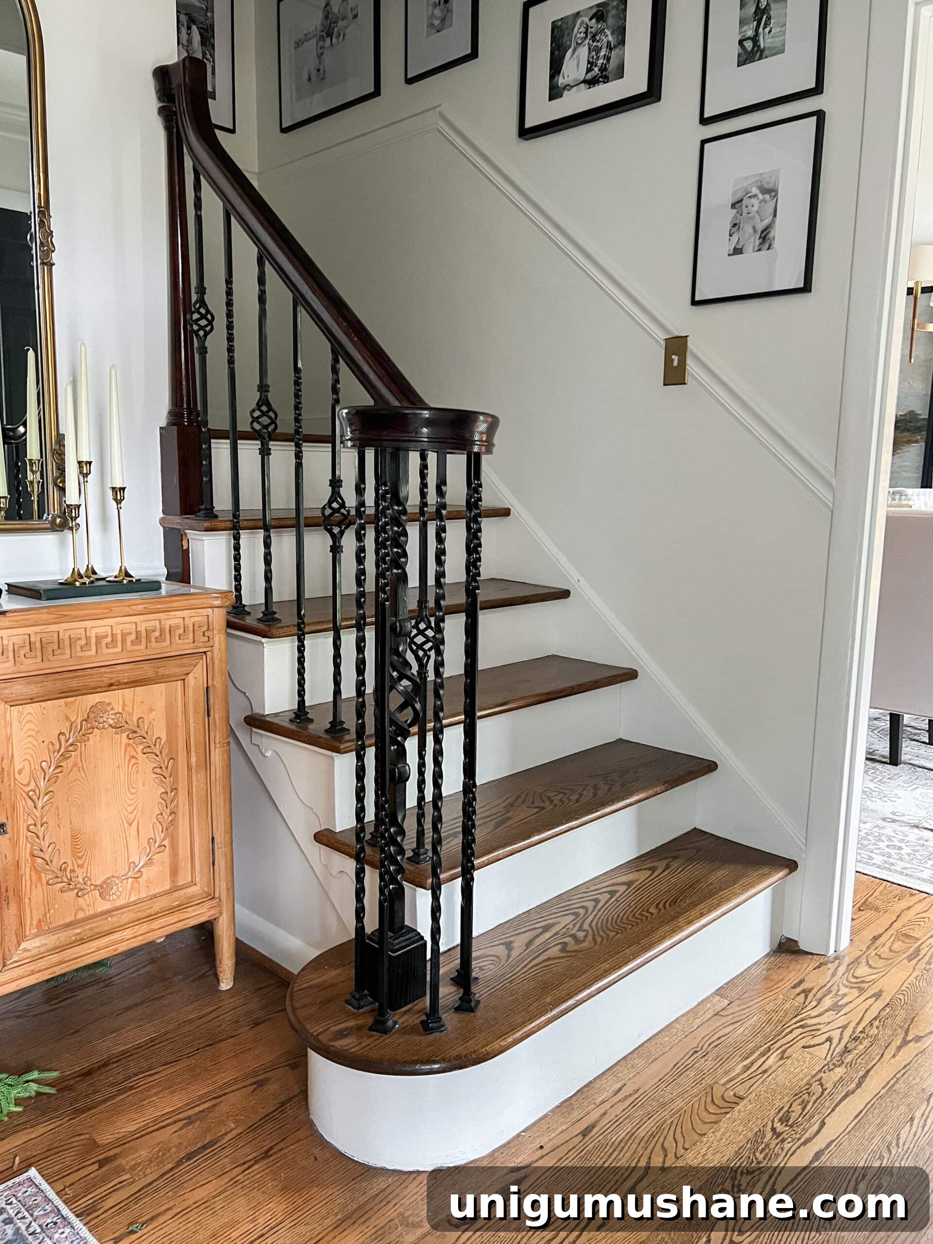 traditional staircase banister