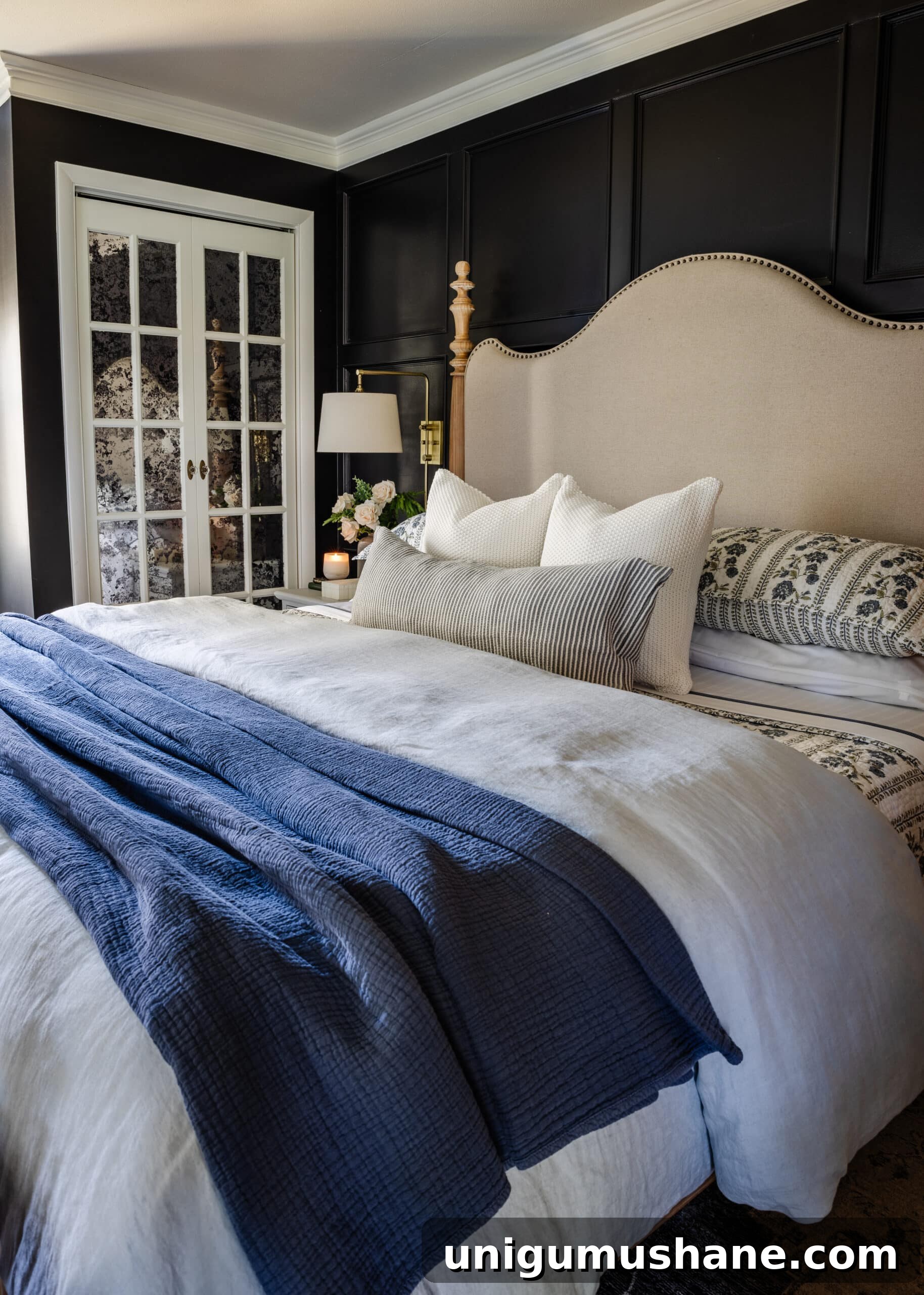 Parisian Chic Home Decor on a Budget 11 white french door bifold doors on a closet
