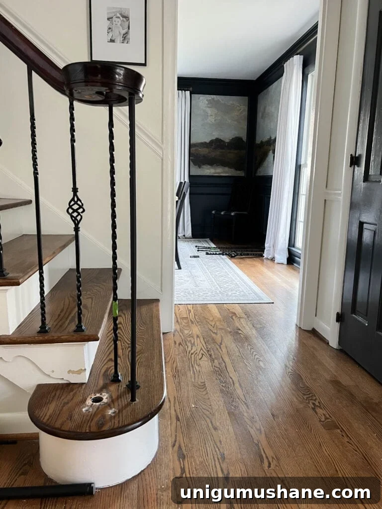 Replace Stair Spindles: DIY Staircase Makeover Guide 15 removed newel post from a stair railing