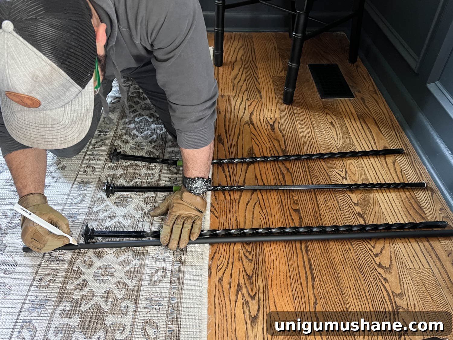 Replace Stair Spindles: DIY Staircase Makeover Guide 12 measuring and marking new stair spindles