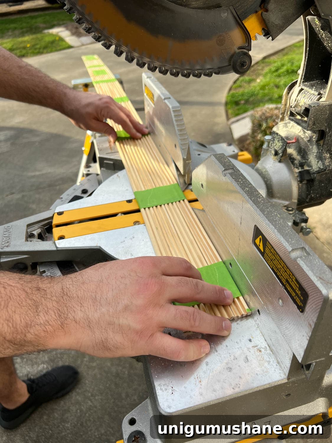 Transform a Shoe Storage Bench with Reeded Trim 12 cutting decorative fluting on a miter saw to add to plain furniture
