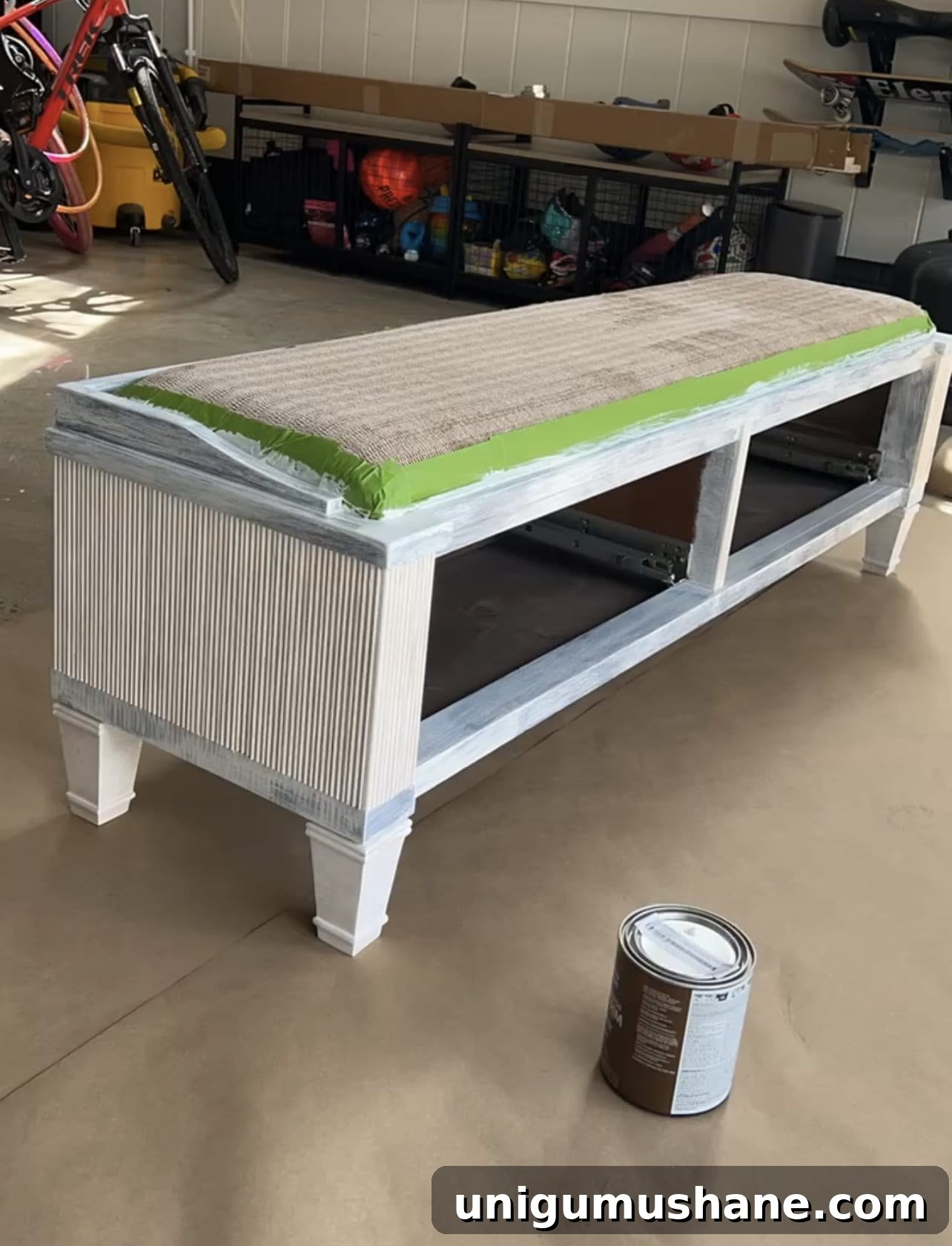 Transform a Shoe Storage Bench with Reeded Trim 15 reeded bench primed