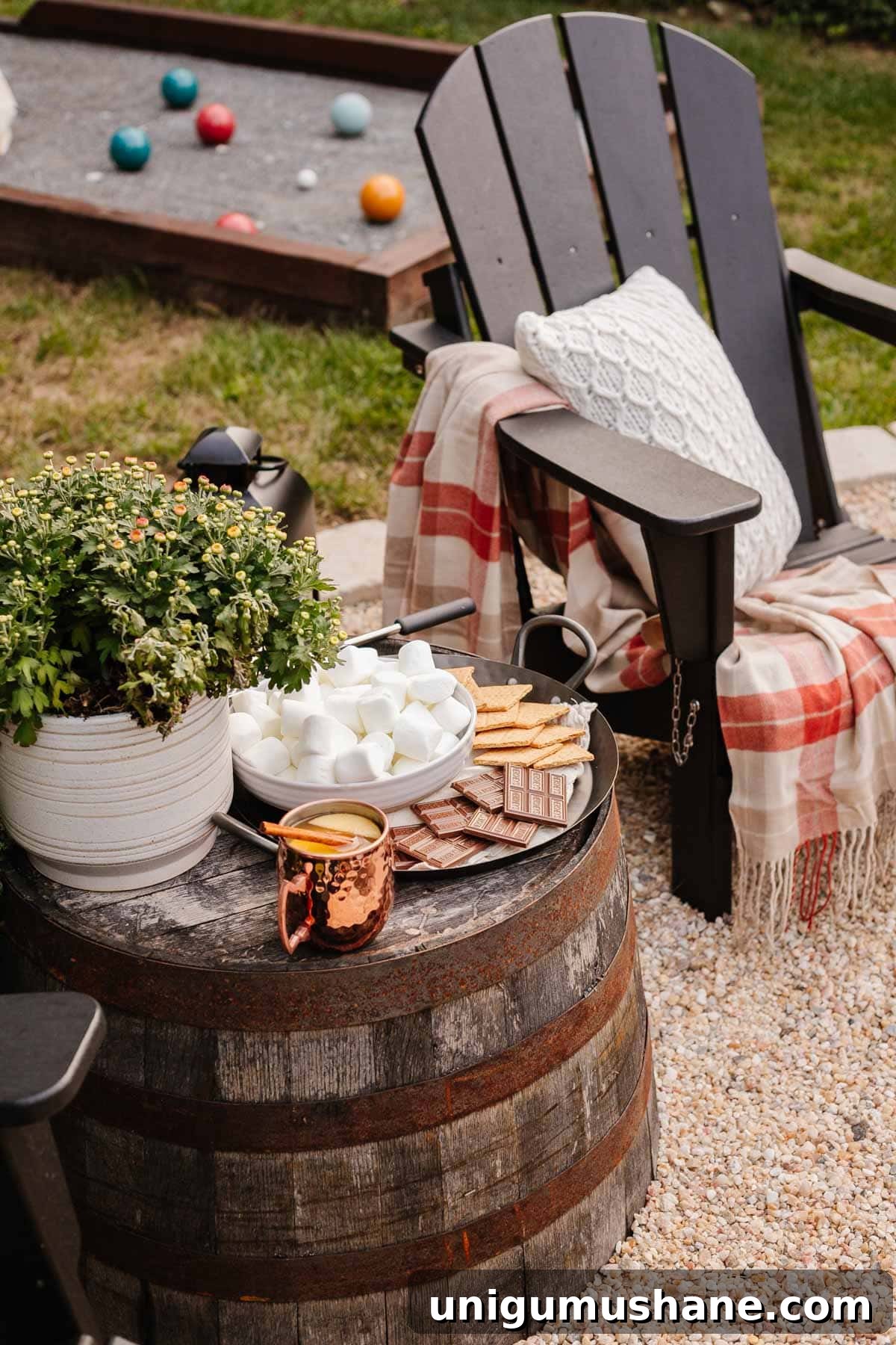 41 Budget-Friendly Backyard Projects for Outdoor Living 35 upside down planter used as an outdoor side table