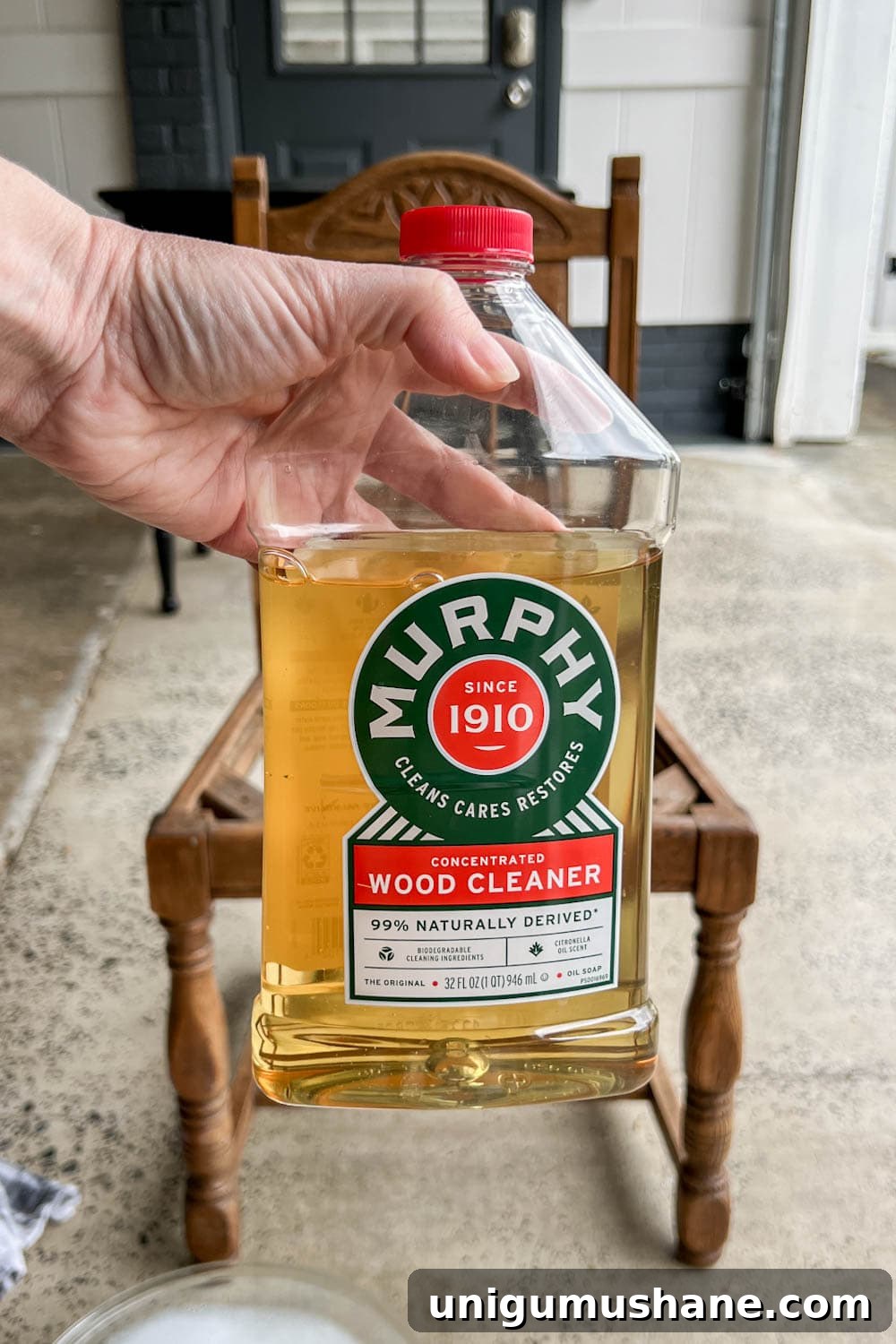 Refinish Wood Furniture Without Stripping: Desk Chair Makeover 5 cleaning wood furniture with murphy oil soap