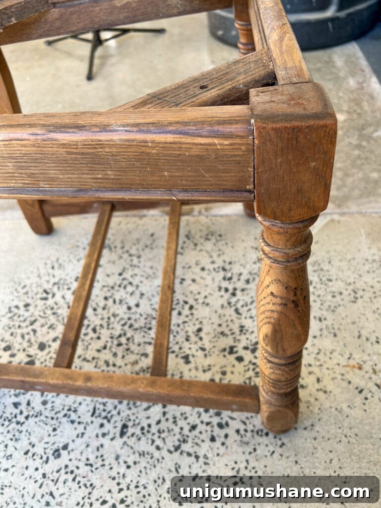 Refinish Wood Furniture Without Stripping: Desk Chair Makeover 7 before restor-a-finish