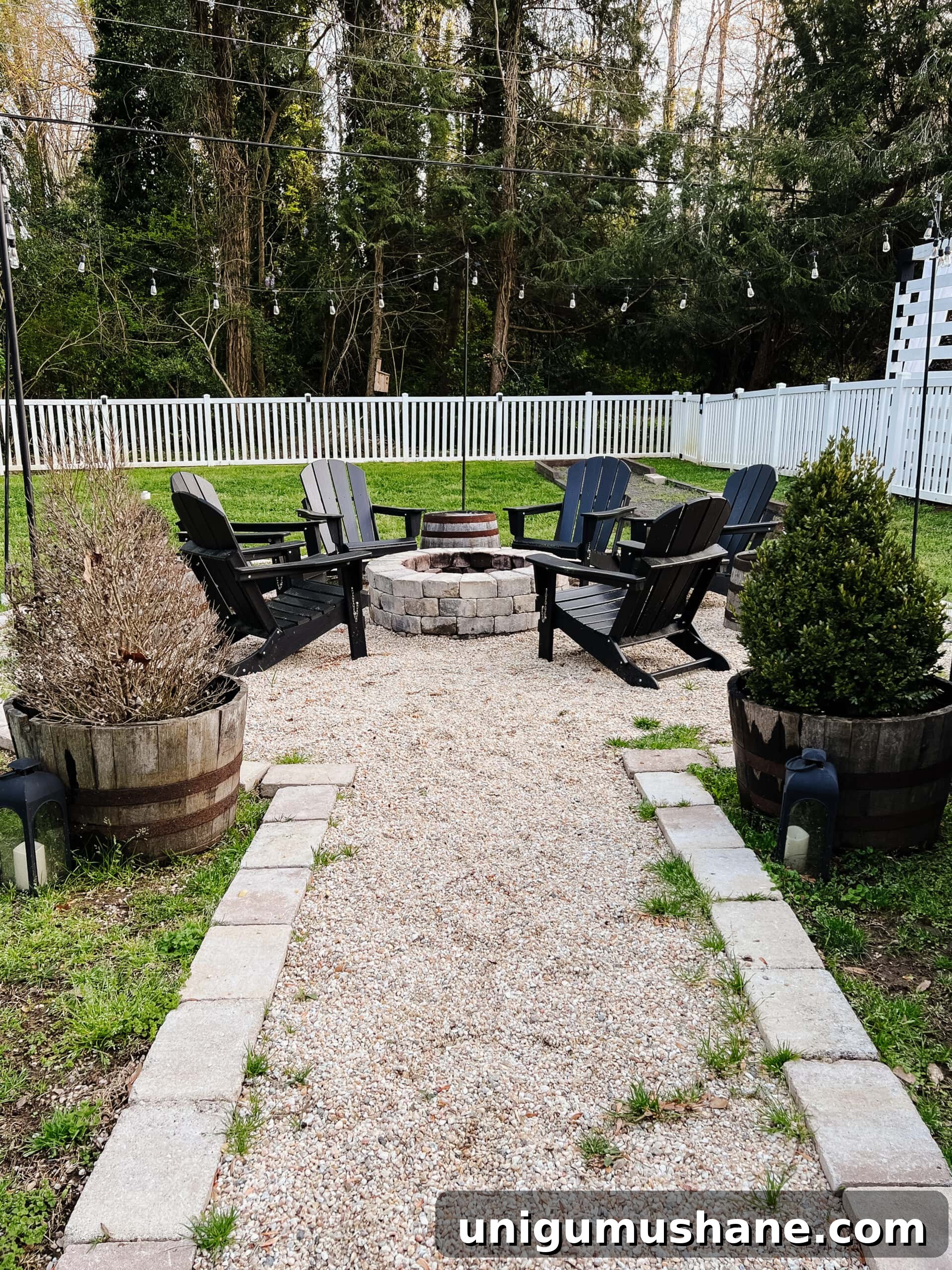 Spring Cleaning Checklist for Your Backyard Patio 4 fire pit before spring cleaning with weeds and dead plants