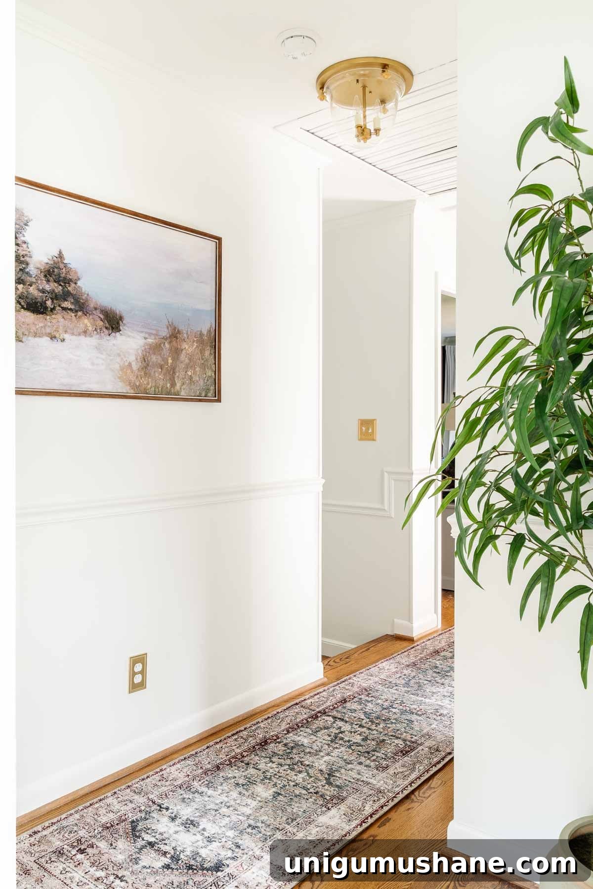 hallway with loloi rug from Amber Lewis