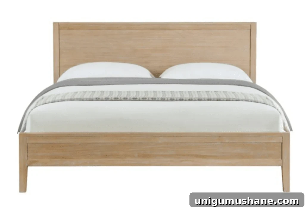 wood panel bed