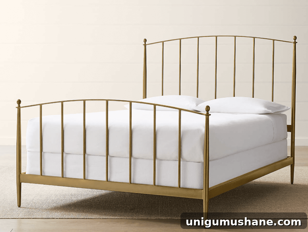 brass spindle bed