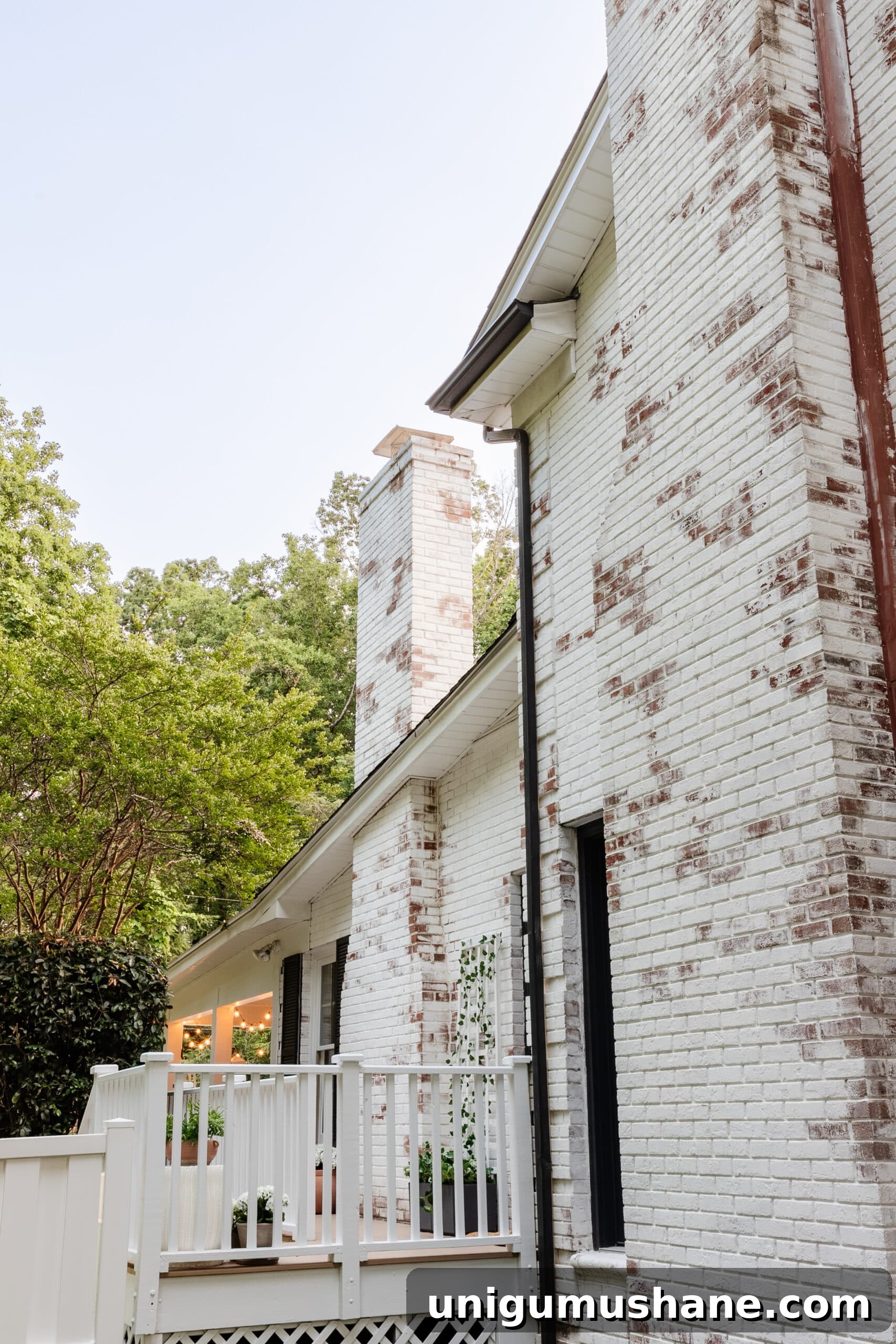 Limewashed Brick Cleaning and Maintenance Guide 12 cleaned romabio limewash on a chimney