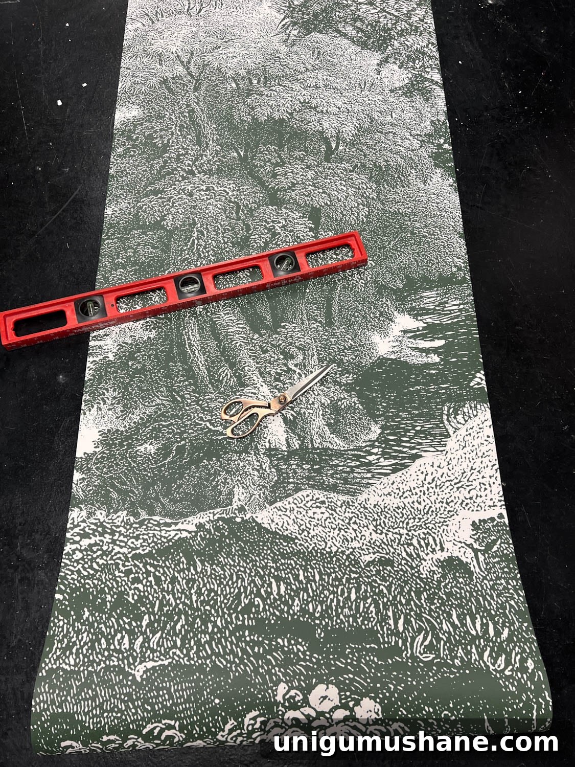 scenic mural panel measured and cut to make art
