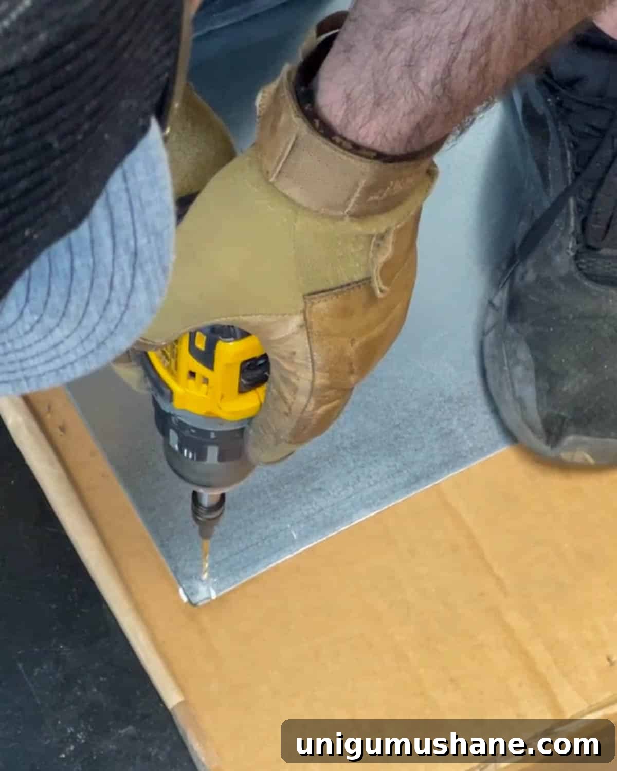 drilling pilot holes in sheet metal