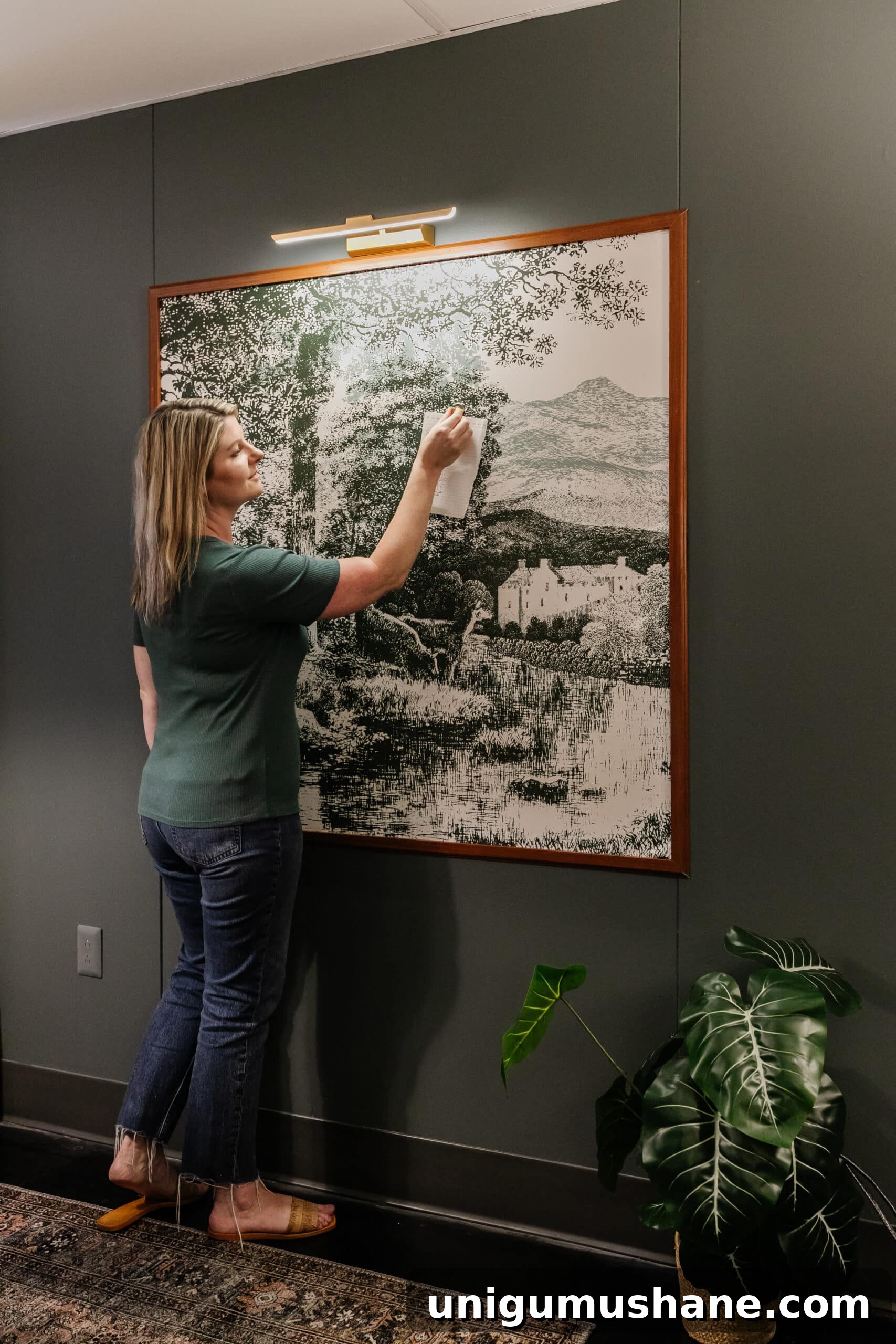 framed art turned into a memo board