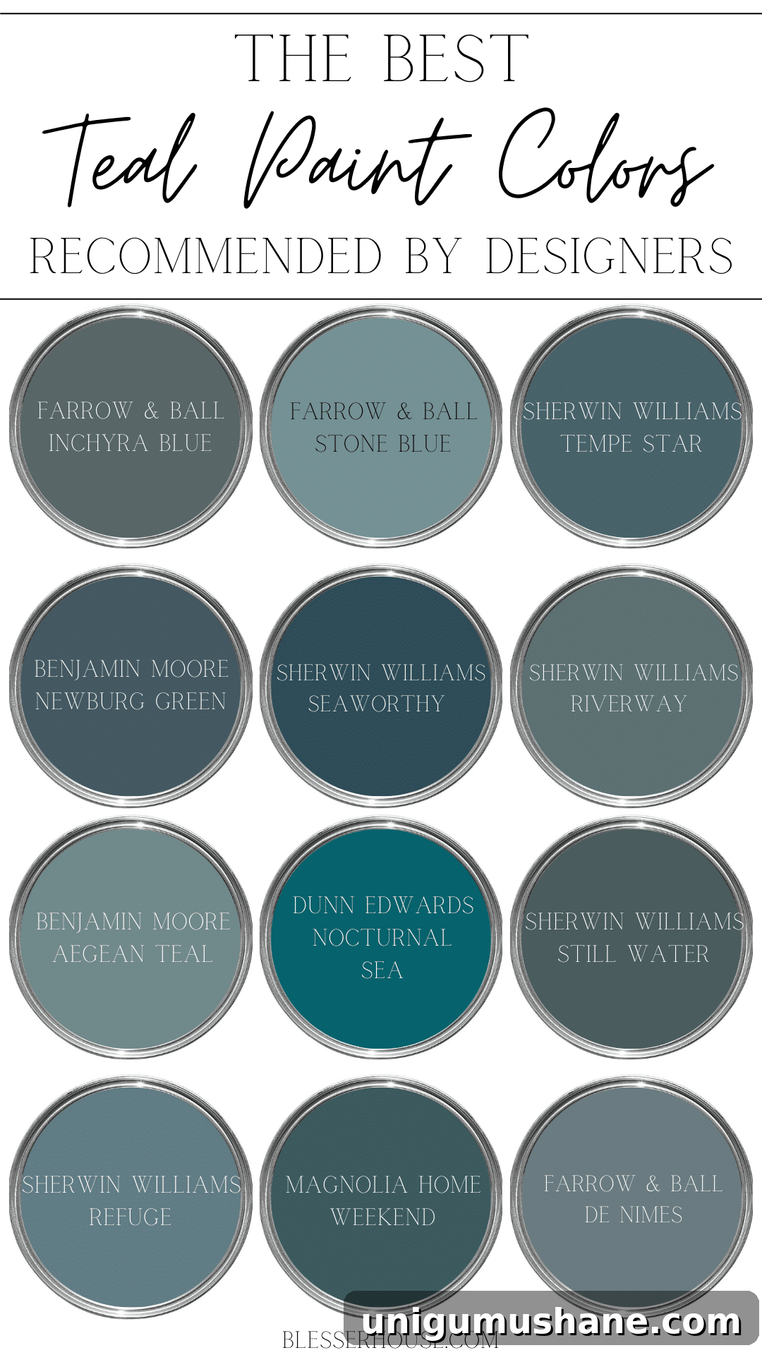 best teal paint colors