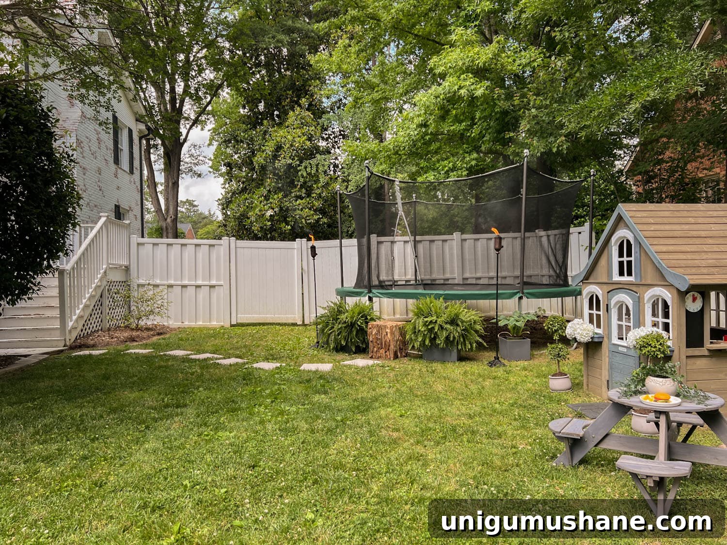 6 Small Side Porch Makeovers with Before and After Photos 5 side yard play area