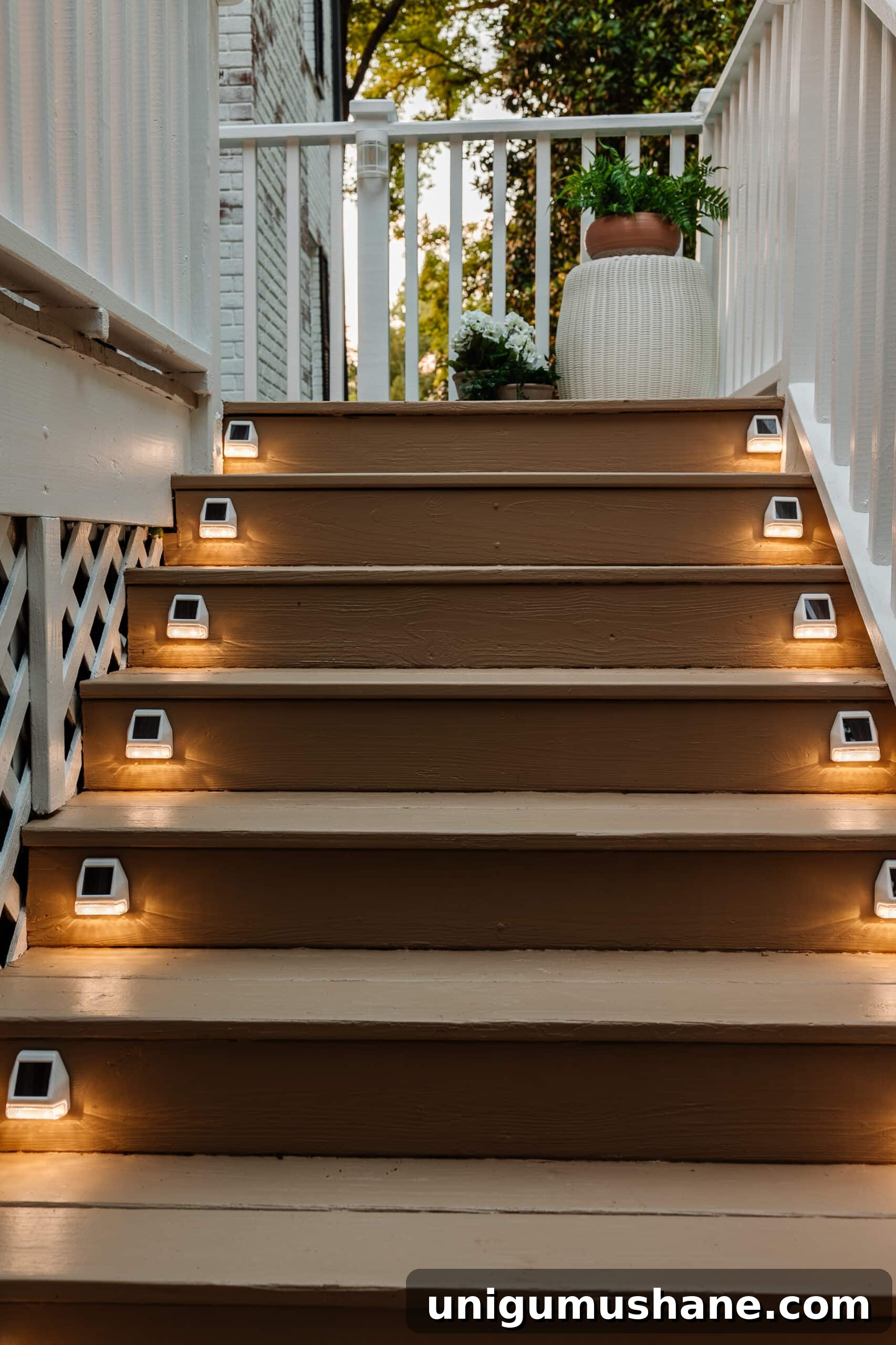 6 Small Side Porch Makeovers with Before and After Photos 10 deck step solar lights