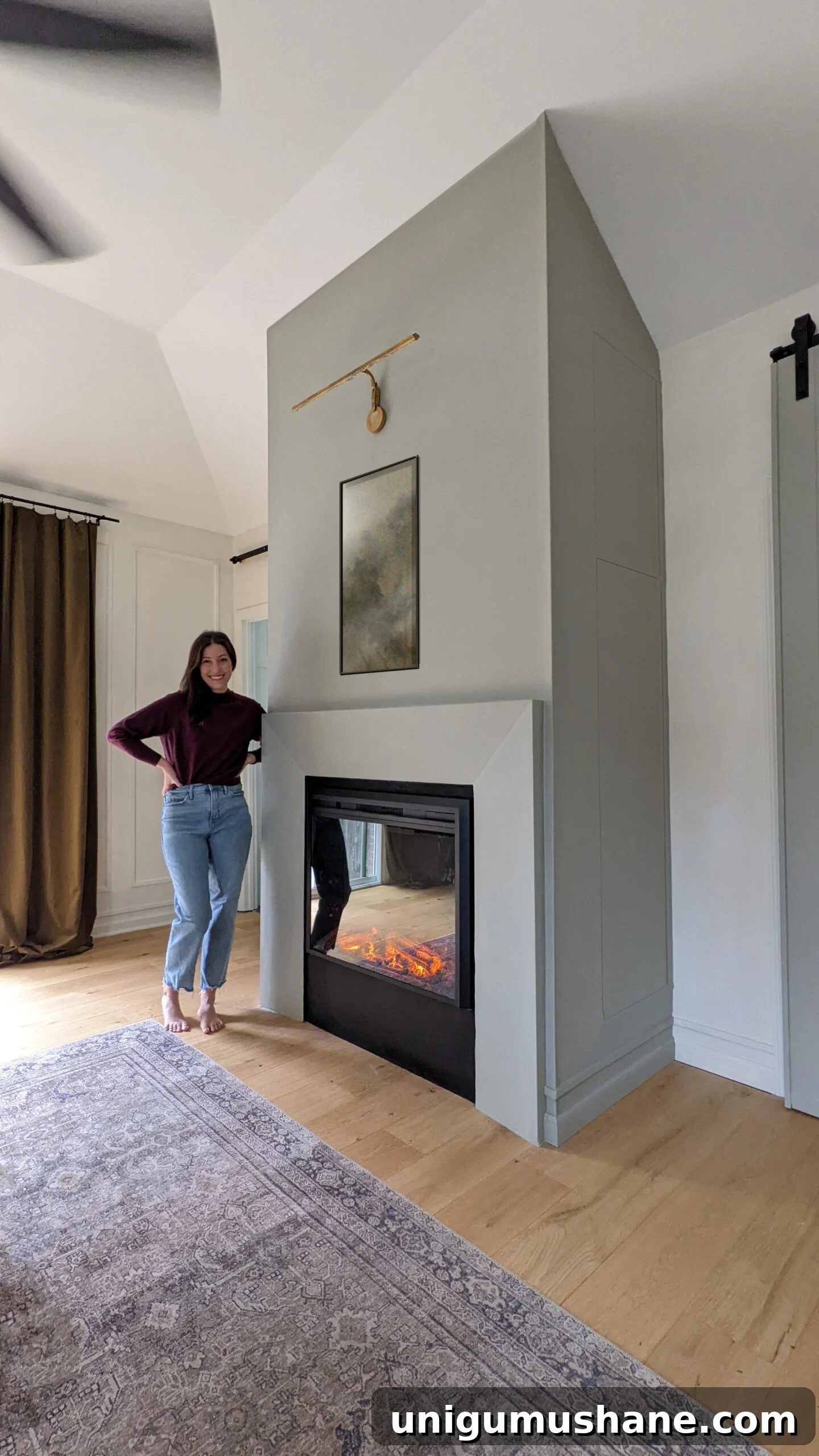 diy fireplace with hidden cabinets