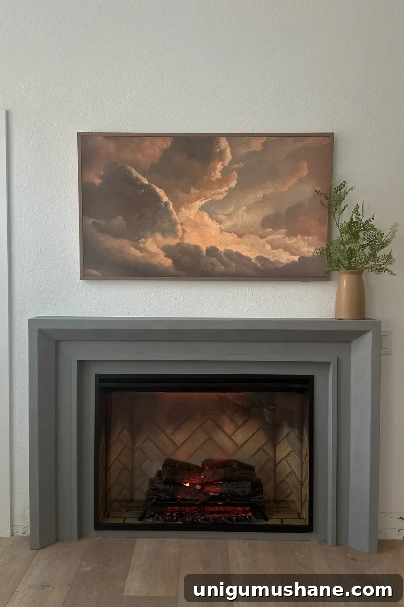 electric fireplace diy with custom surround