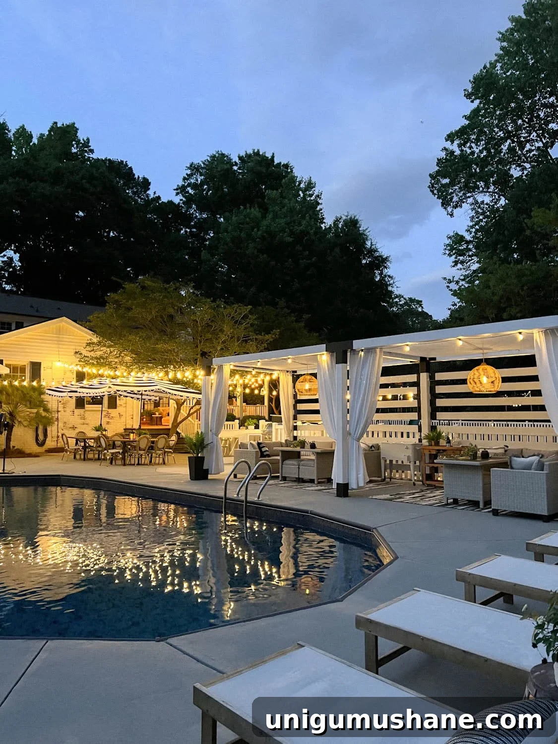 Swim Party Checklist: Backyard Tips for a Splashing Bash 16 backyard solar lights as ambiance for a night swim party