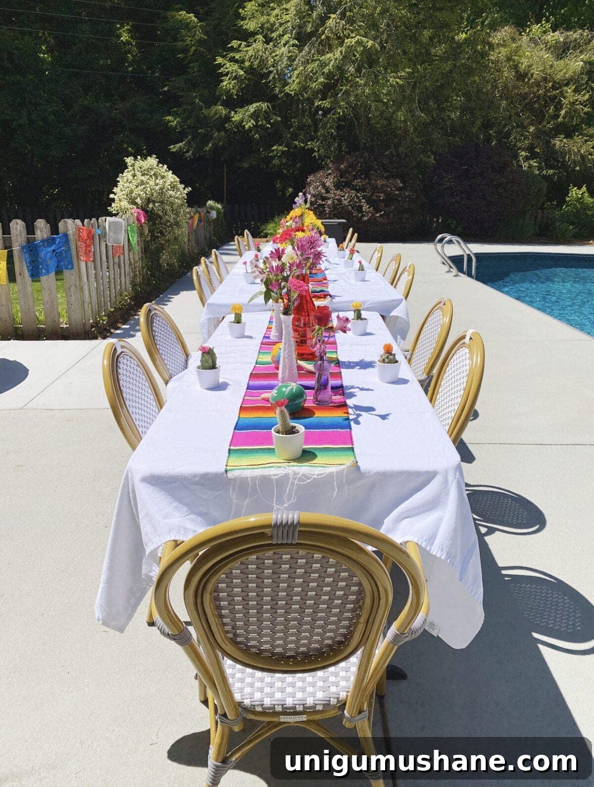 Swim Party Checklist: Backyard Tips for a Splashing Bash 4 fiesta baby shower taco party around a backyard pool