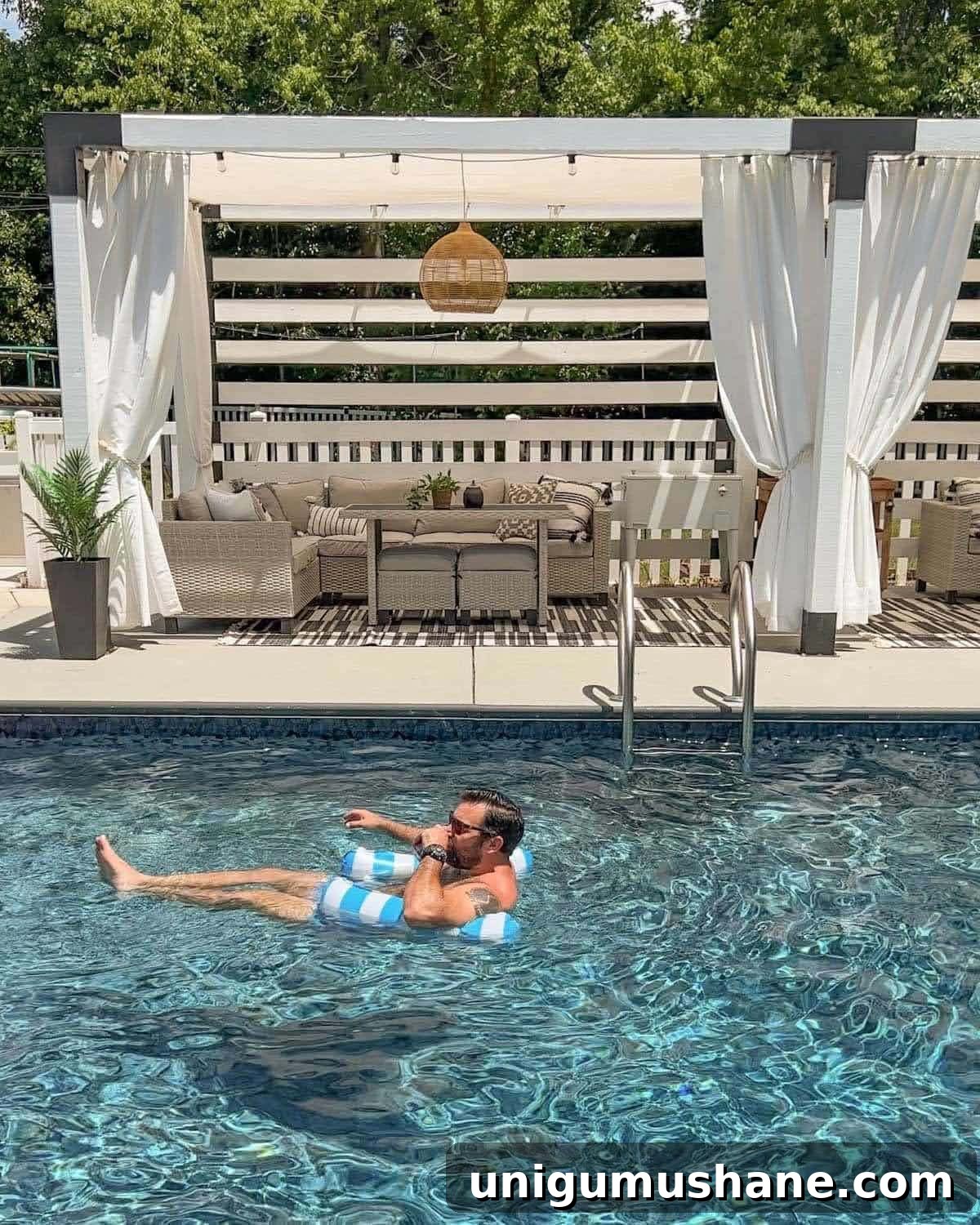 Swim Party Checklist: Backyard Tips for a Splashing Bash 6 striped hammock pool float