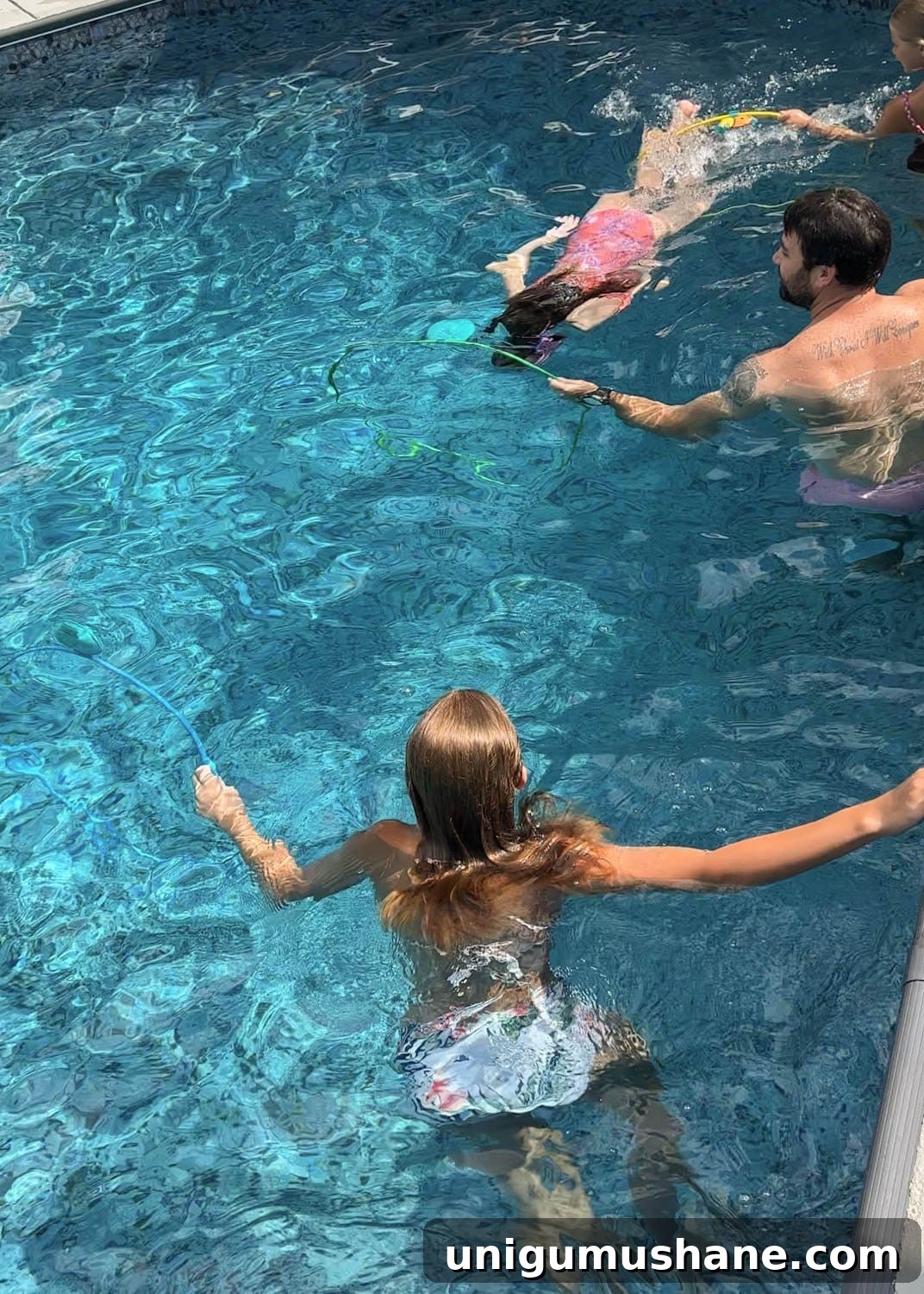 Swim Party Checklist: Backyard Tips for a Splashing Bash 10 swim-through rings for pool party game idea