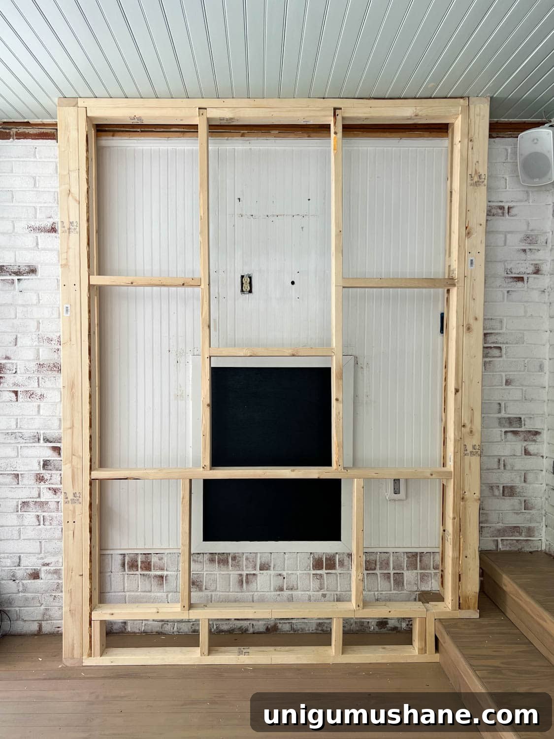 DIY Plaster Fireplace with Electric Insert Guide 11 finished fireplace frame build