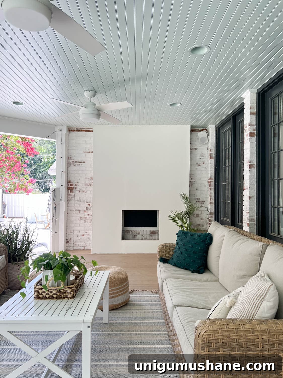 DIY Plaster Fireplace with Electric Insert Guide 24 half finished minimalist fireplace idea on a porch