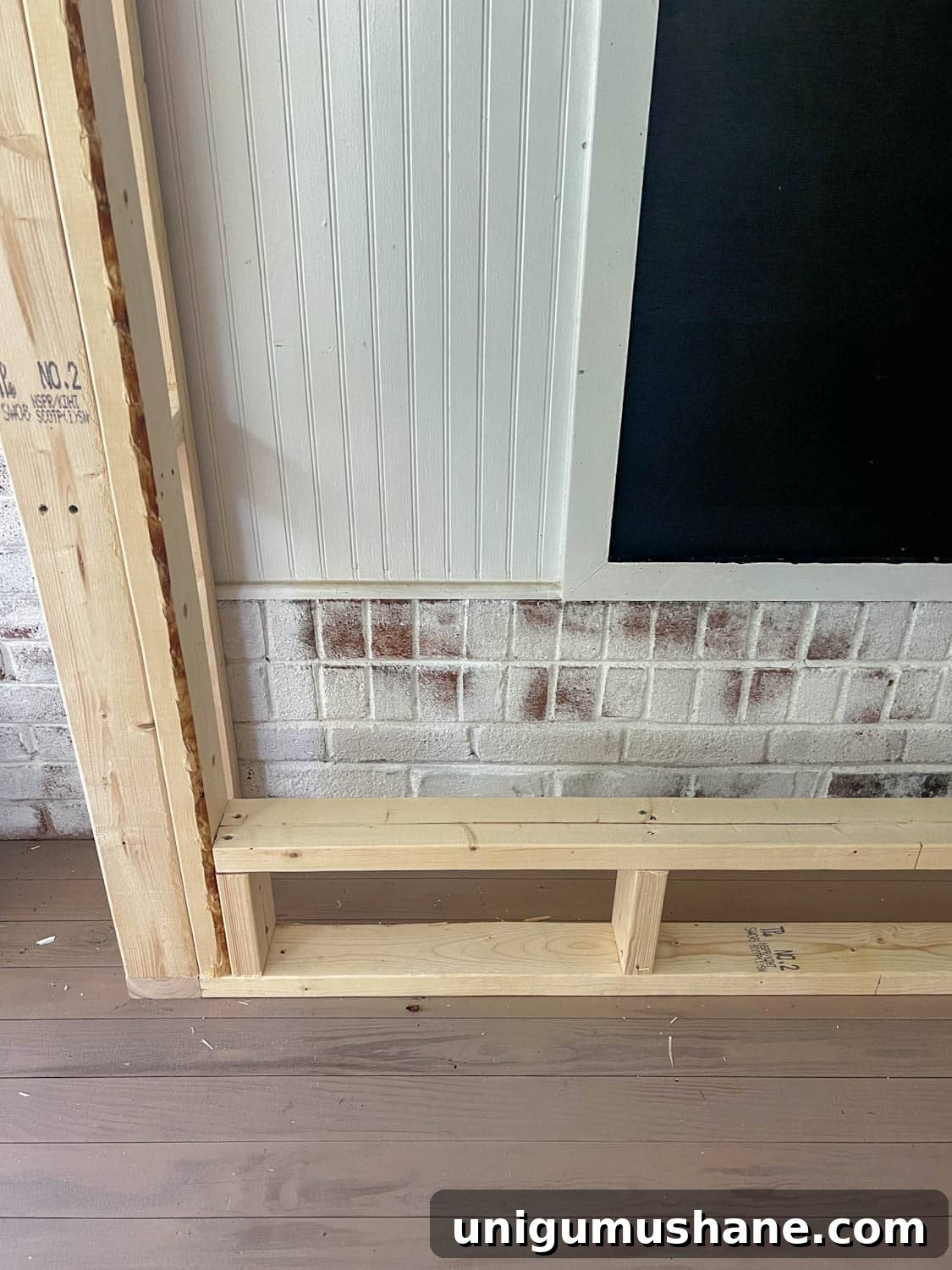 DIY Plaster Fireplace with Electric Insert Guide 9 footer board of DIY fireplace frame