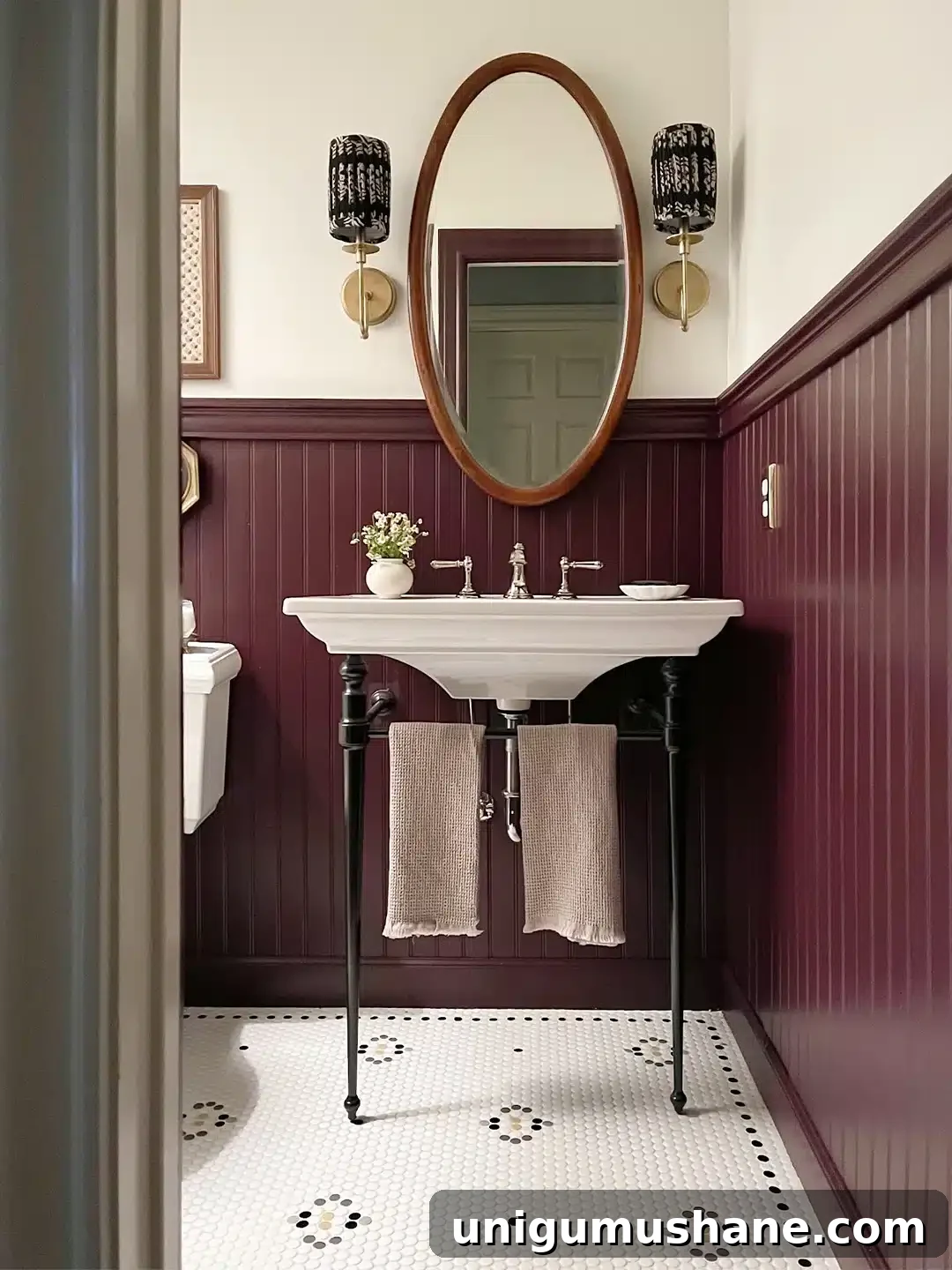 12 Burgundy Paint Colors Designers Recommend 4 kin and kasa bathroom farrow and ball brinjal burgundy paint color