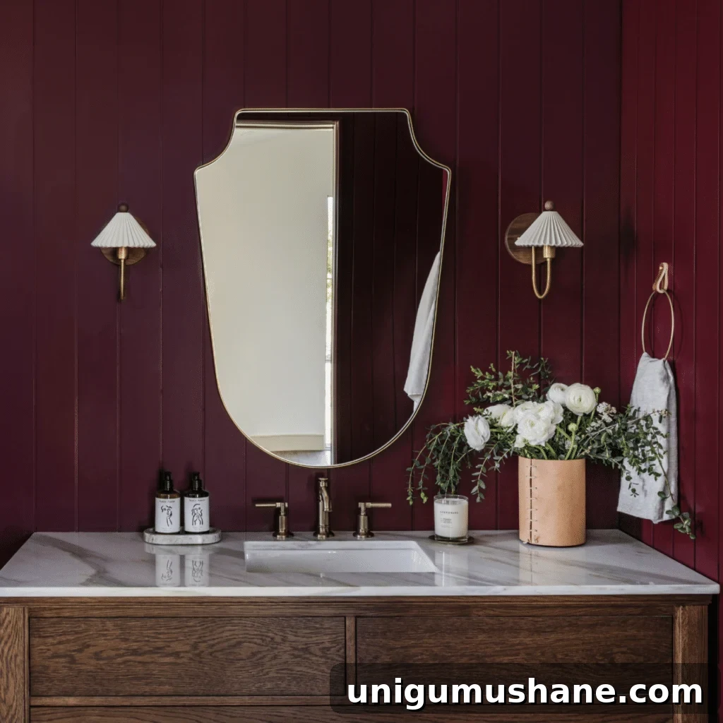 12 Burgundy Paint Colors Designers Recommend 7 modern nest homes burgundy bathroom benjamin moore bewitched