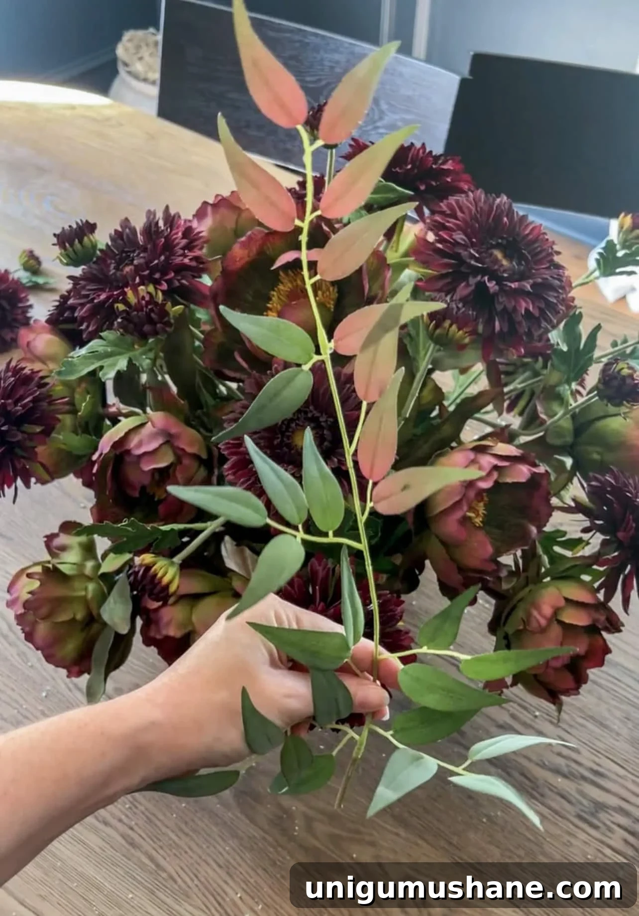 DIY Fall Floral Arrangement: Step-by-Step Guide 11 mauve and green Italian ruscus from Afloral