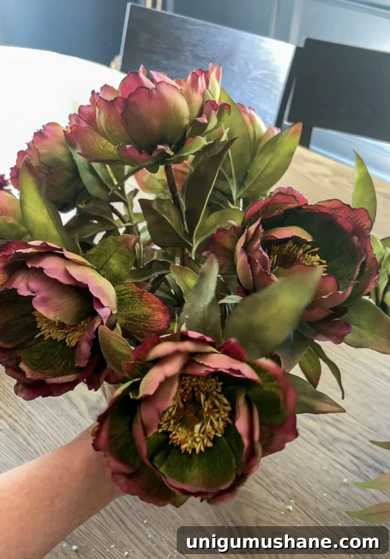 DIY Fall Floral Arrangement: Step-by-Step Guide 8 purple and green peonies from Afloral