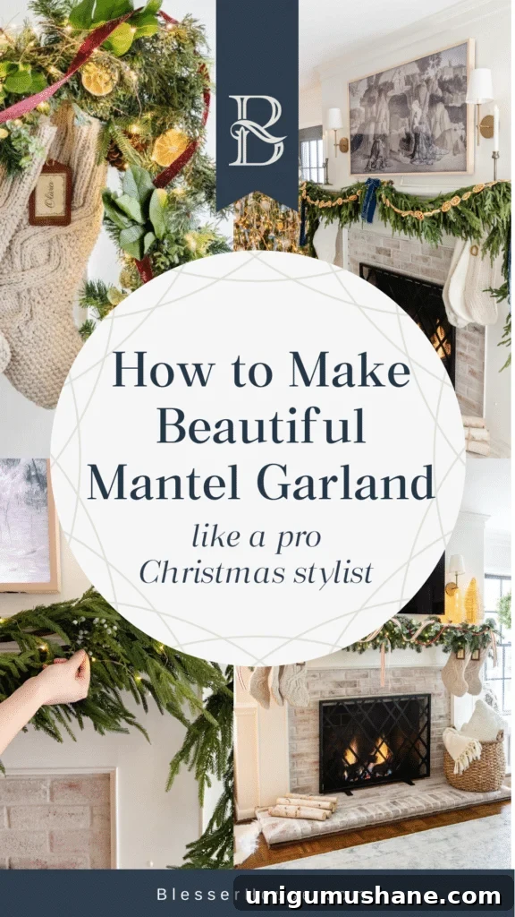 DIY Christmas Mantel Garland Ideas to Transform Your Fireplace 22 diy mantel garland ideas for christmas