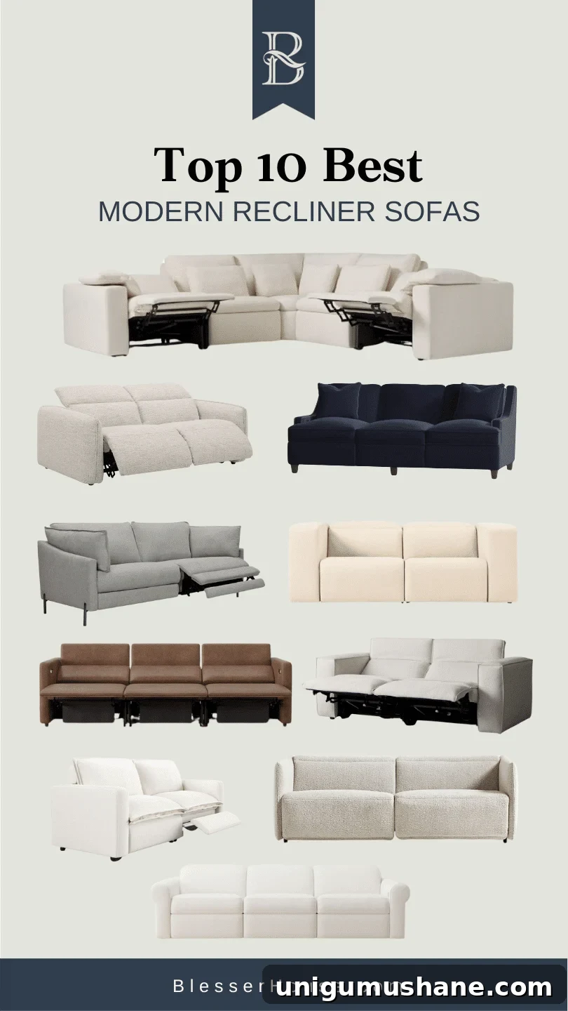 Top 10 Modern Reclining Sofas to Buy in 2024 3 top 10 best reclining sofas with modern style