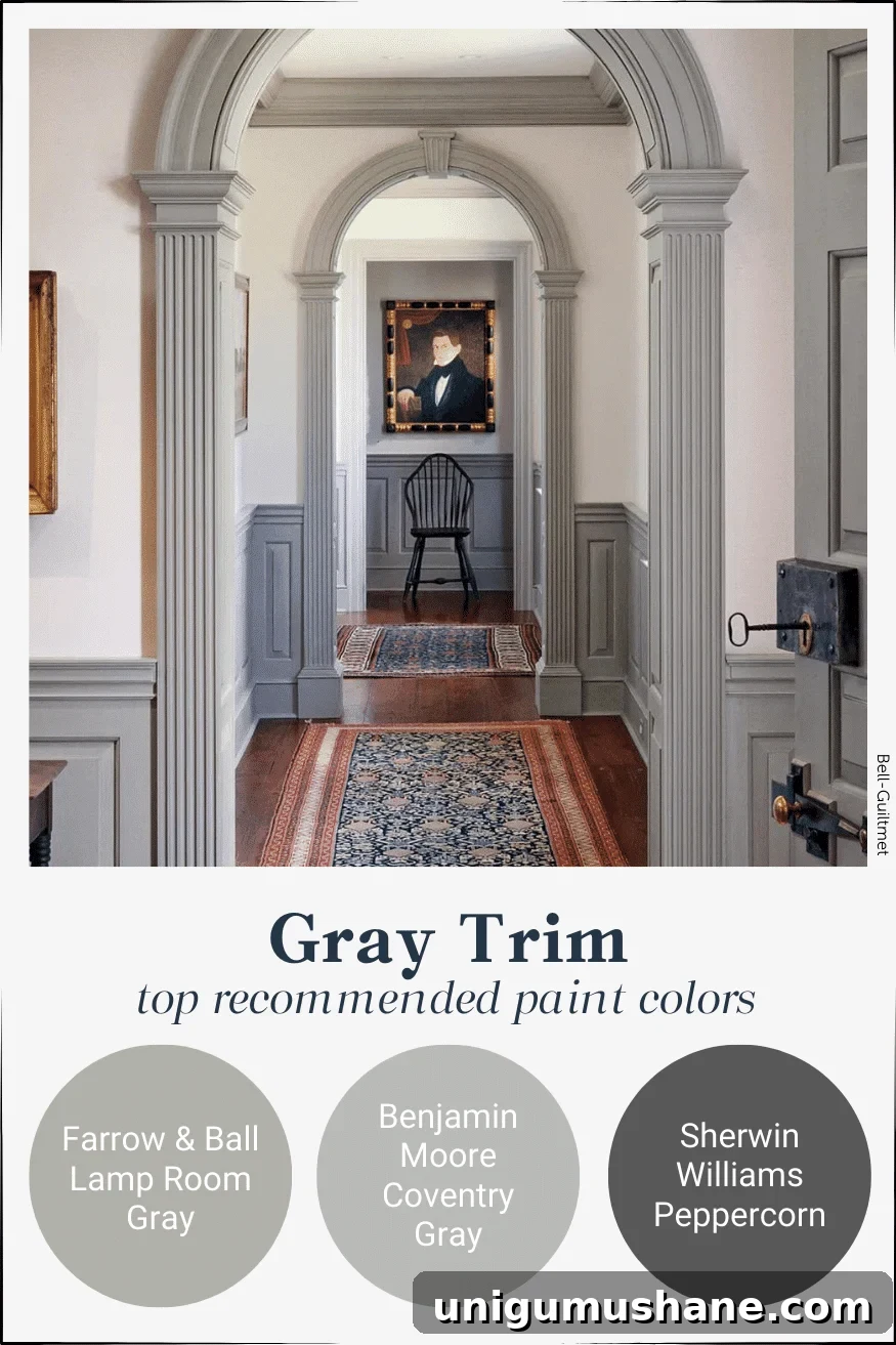gray contrast trim paint colors