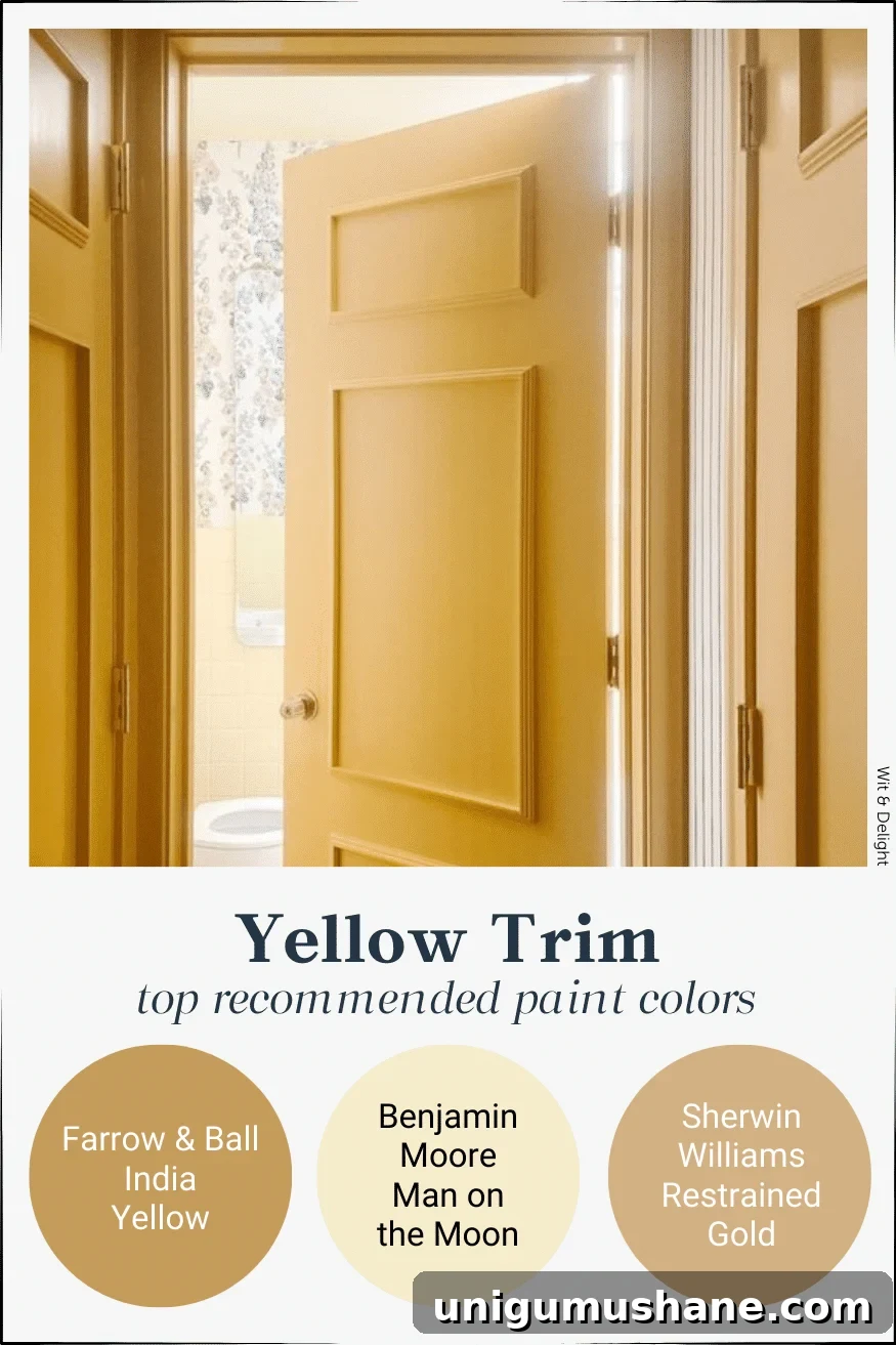 yellow contrast trim paint colors
